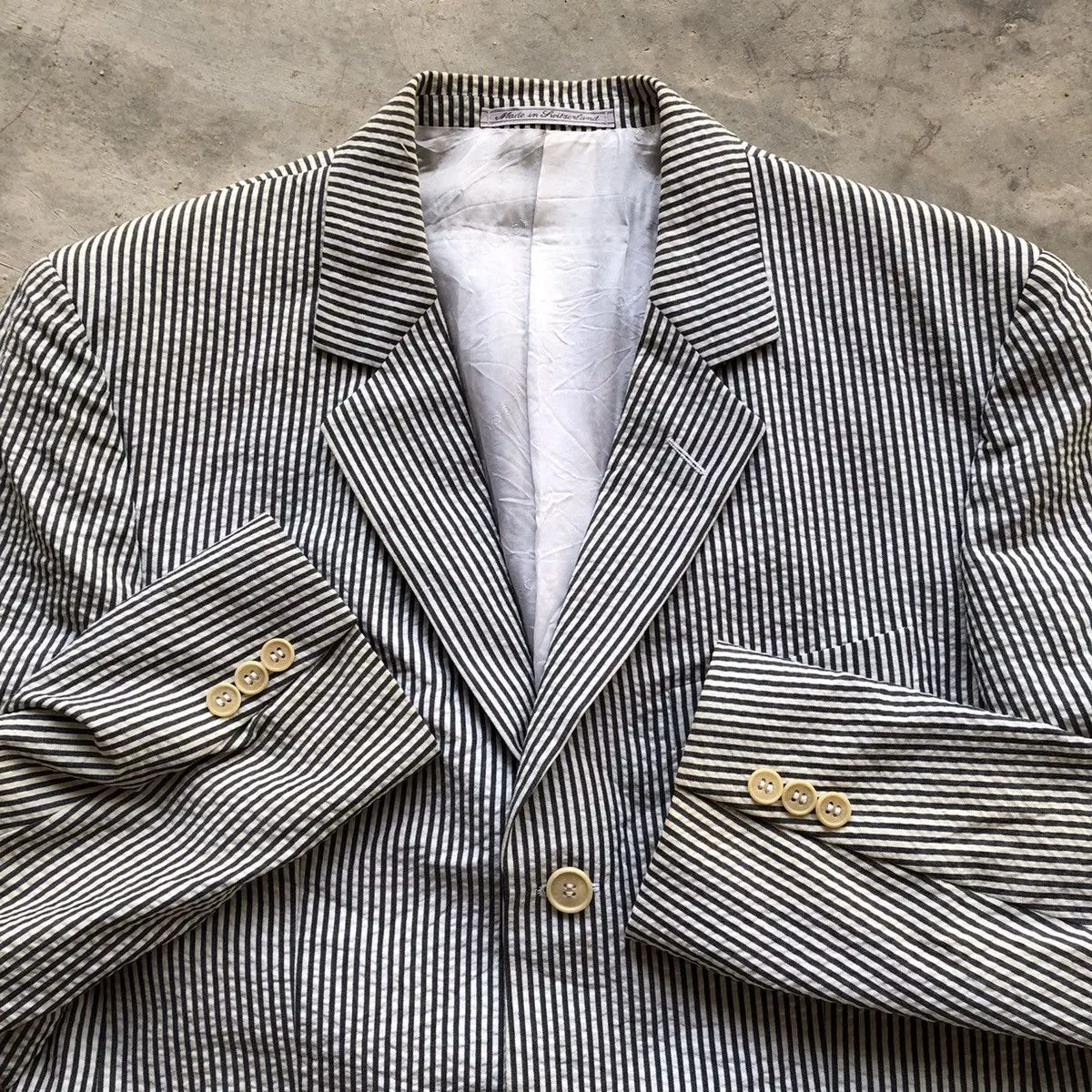 Gucci Blazers GUCCI Black White Stripe Blazer Coat