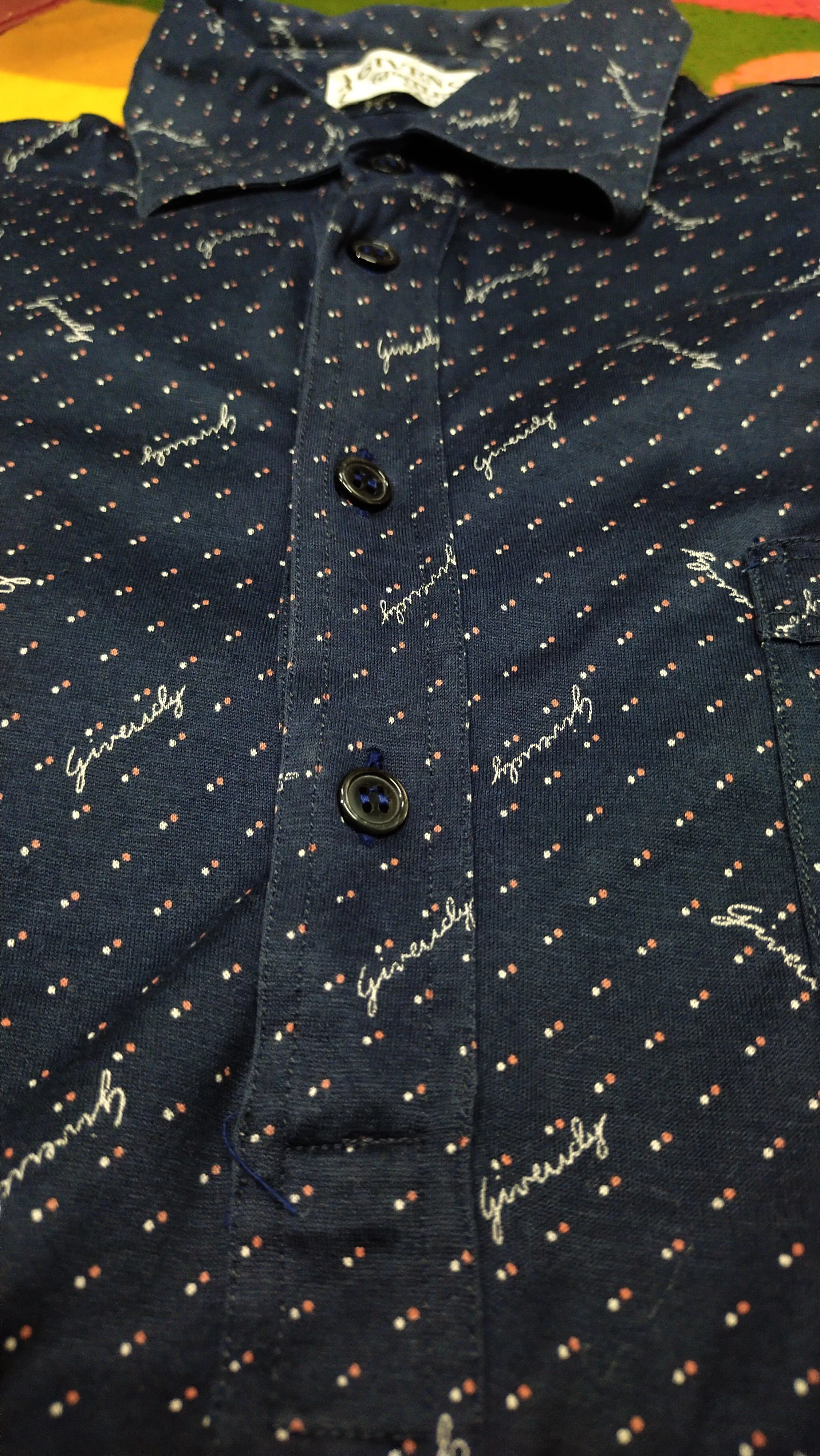 Givenchy Polos VINTAGE X GIVENCHY MONOGRAM POLO SHIRTS Blue