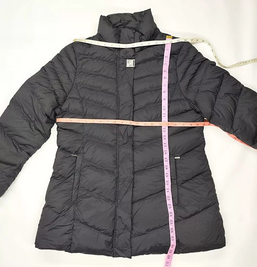 Balmain Down Jackets BALMAIN black puffer long jacket