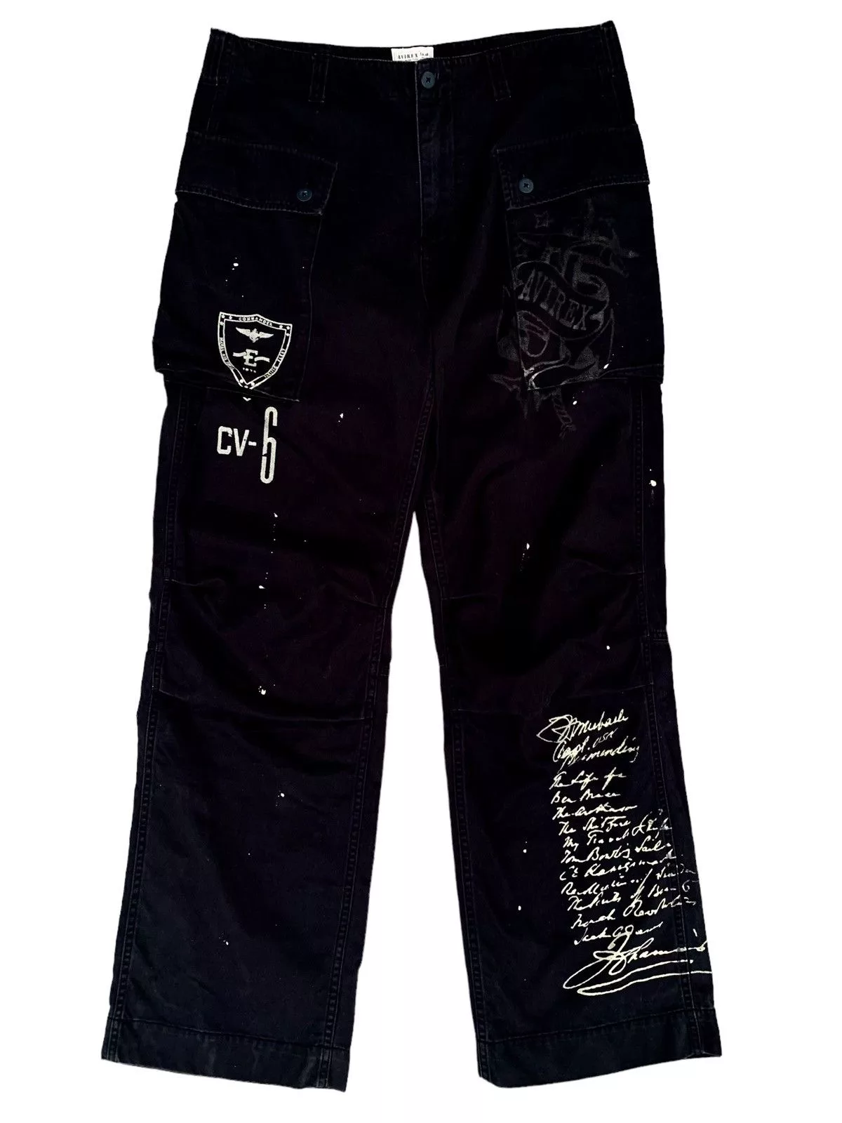 Avirex Casual Pants Avirex × If Six Was Nine × Le Grande Bleu (L.G.B.) Rare Design Vintage Brand Avirex Painting Monkey Pants 1990s Black