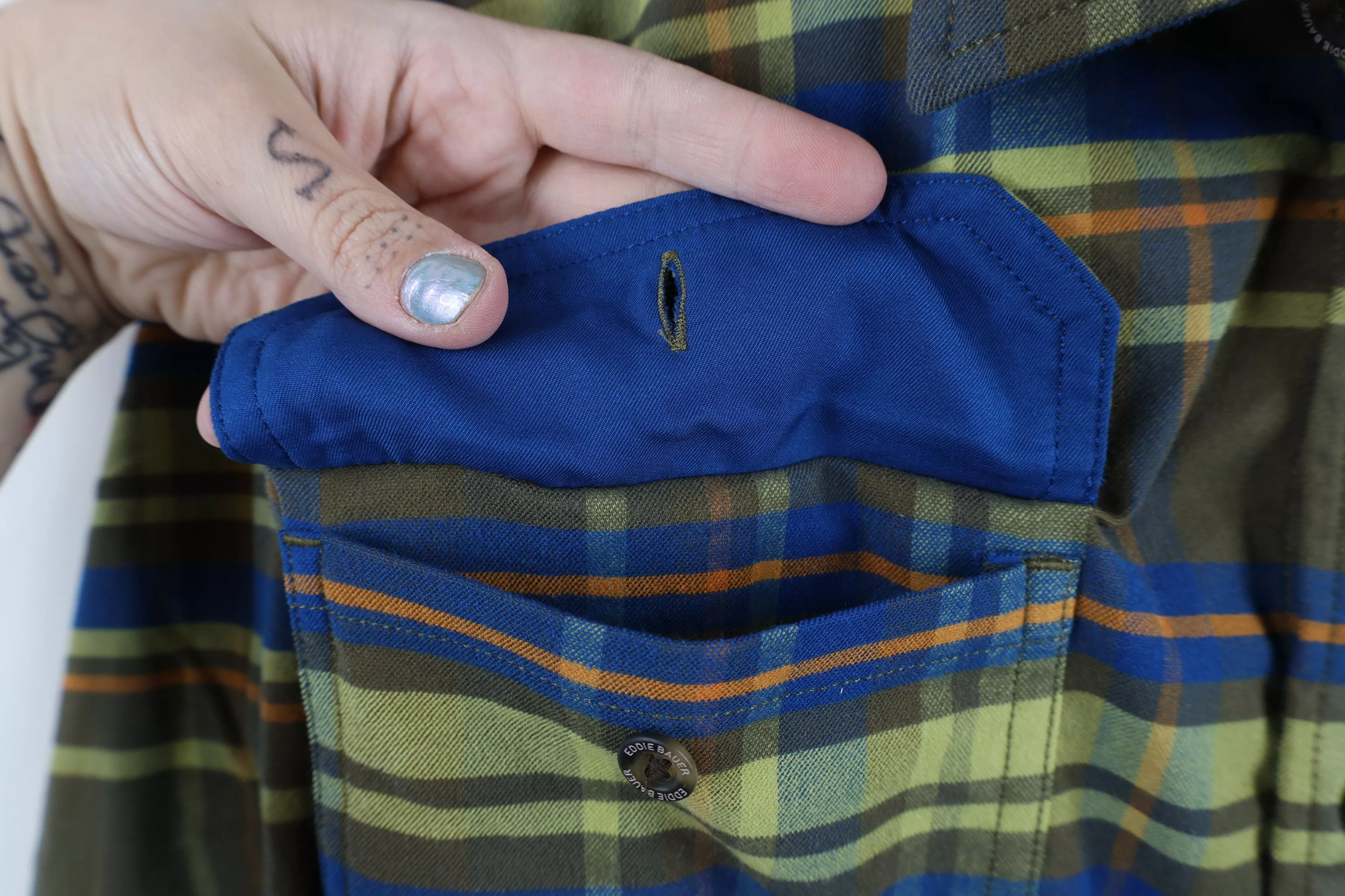 Eddie Bauer Shirts Button Ups Eddie Bauer × Vintage New Eddie Bauer Rainbow Plaid Collared Flannel Button Shirt Multi