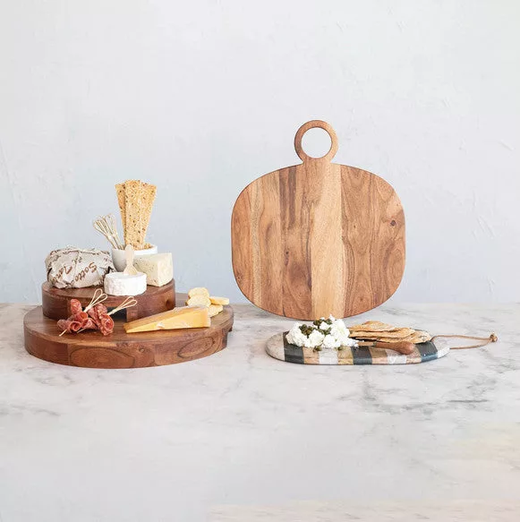 Acacia Round Wood Cheese/Cutting Board