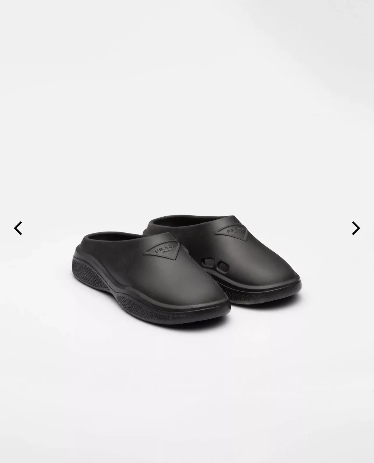 Prada Slip Ons BNIB - Prada Foam Rubber Mules Black