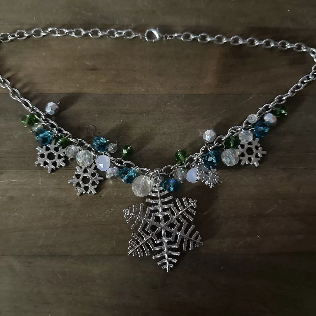 Other Necklaces Other Snowflake charm statement necklace Silver