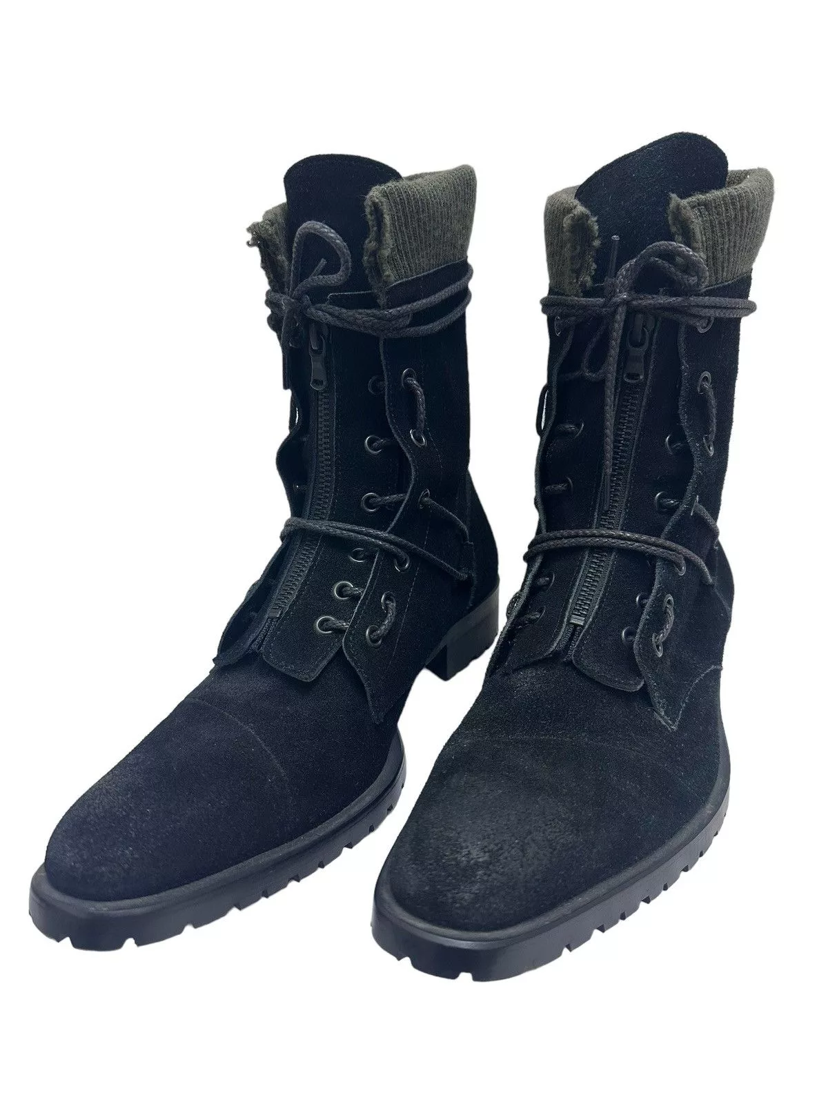 Genuine Leather Boots Genuine Leather × Issey Miyake × Tete Homme RARE ‼️ Vintage Issey Miyake Front Zip Leather Boots Black
