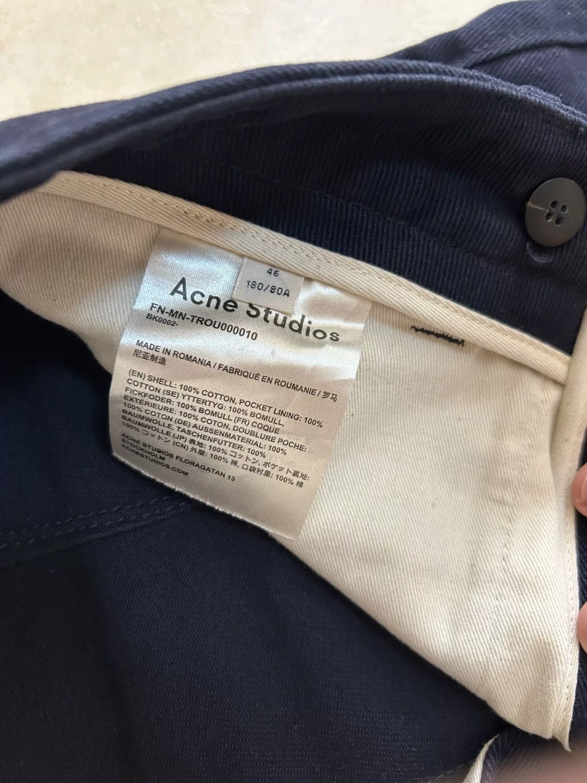 Acne Studios Casual Pants Acne Studios work pants Blue