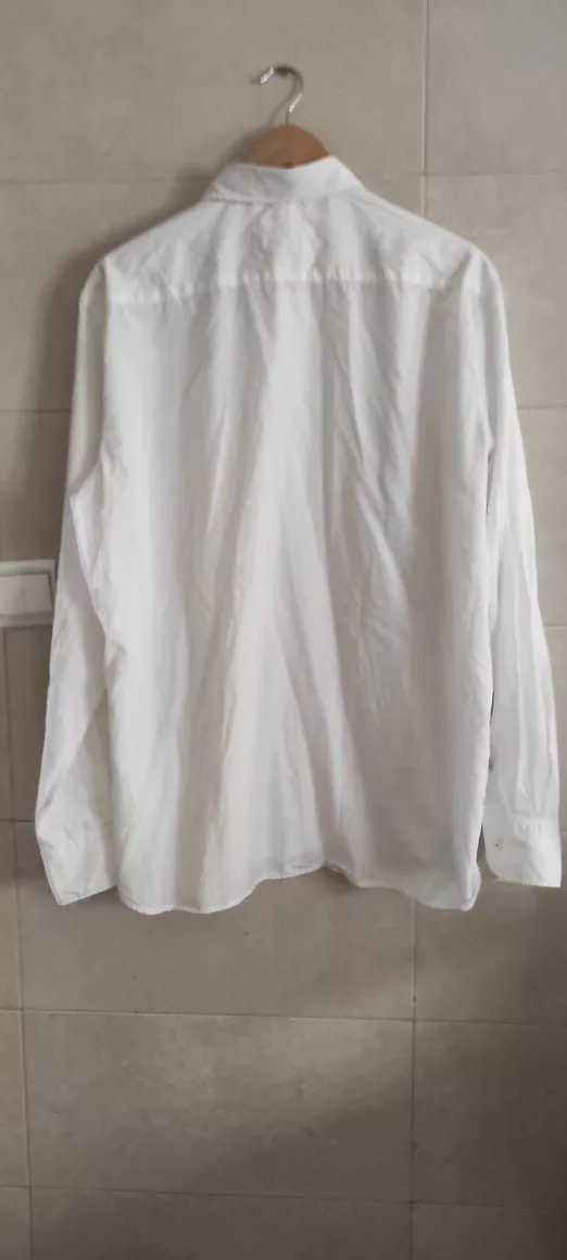 Massimo Dutti Shirts Button Ups MASSIMO DUTTI Mens White Shirt Regular Fit Cotton Excellent
