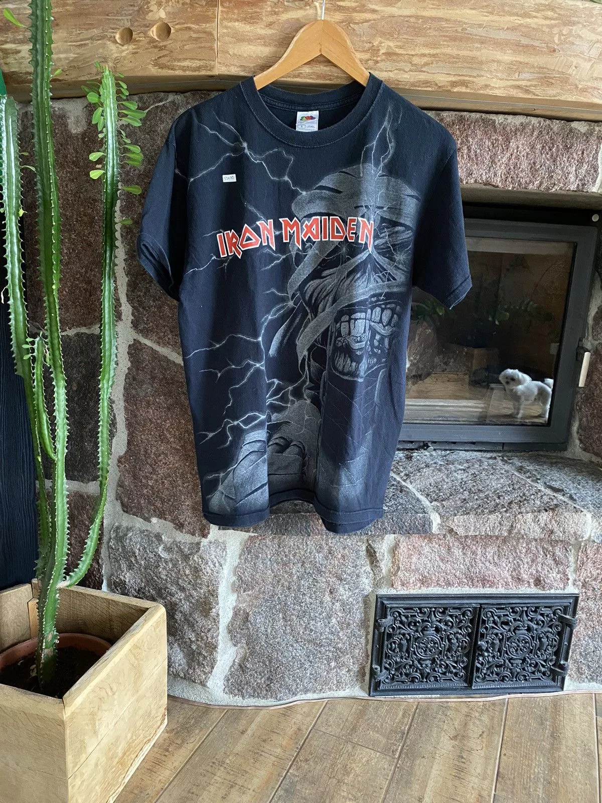 Band Tees Short Sleeve T Shirts Band Tees × Iron Maiden × Vintage Iron Maiden y2k, 2008, band tee tis, T-shirt, Black