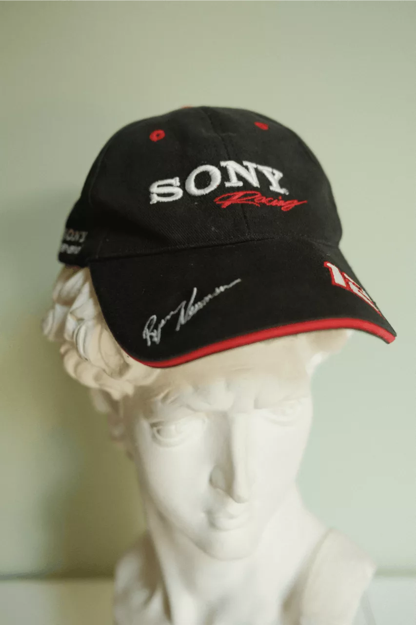 NASCAR Hats Vintage Ryan Newman Sony Racing Nascar Strapback Hat Black
