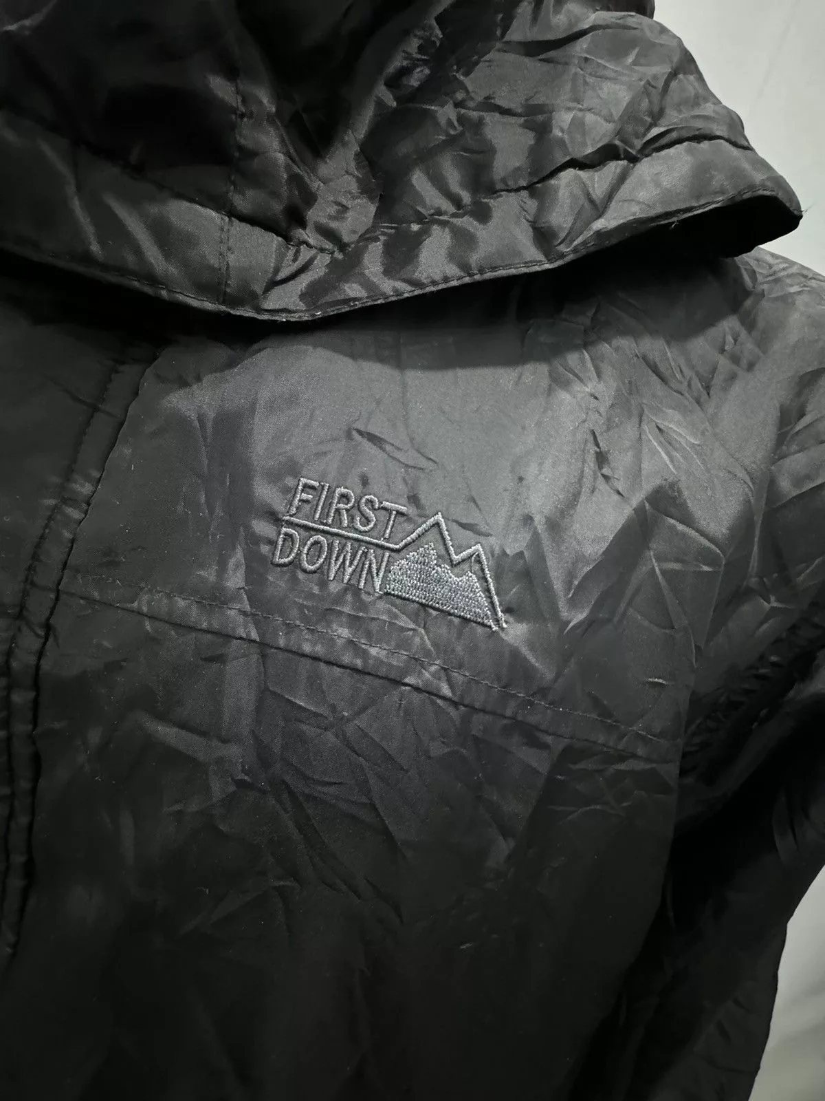 First MFG Co. Light Jackets First MFG Co. FIRST DOWN Long Hoodies Jacket Black Gorpcore