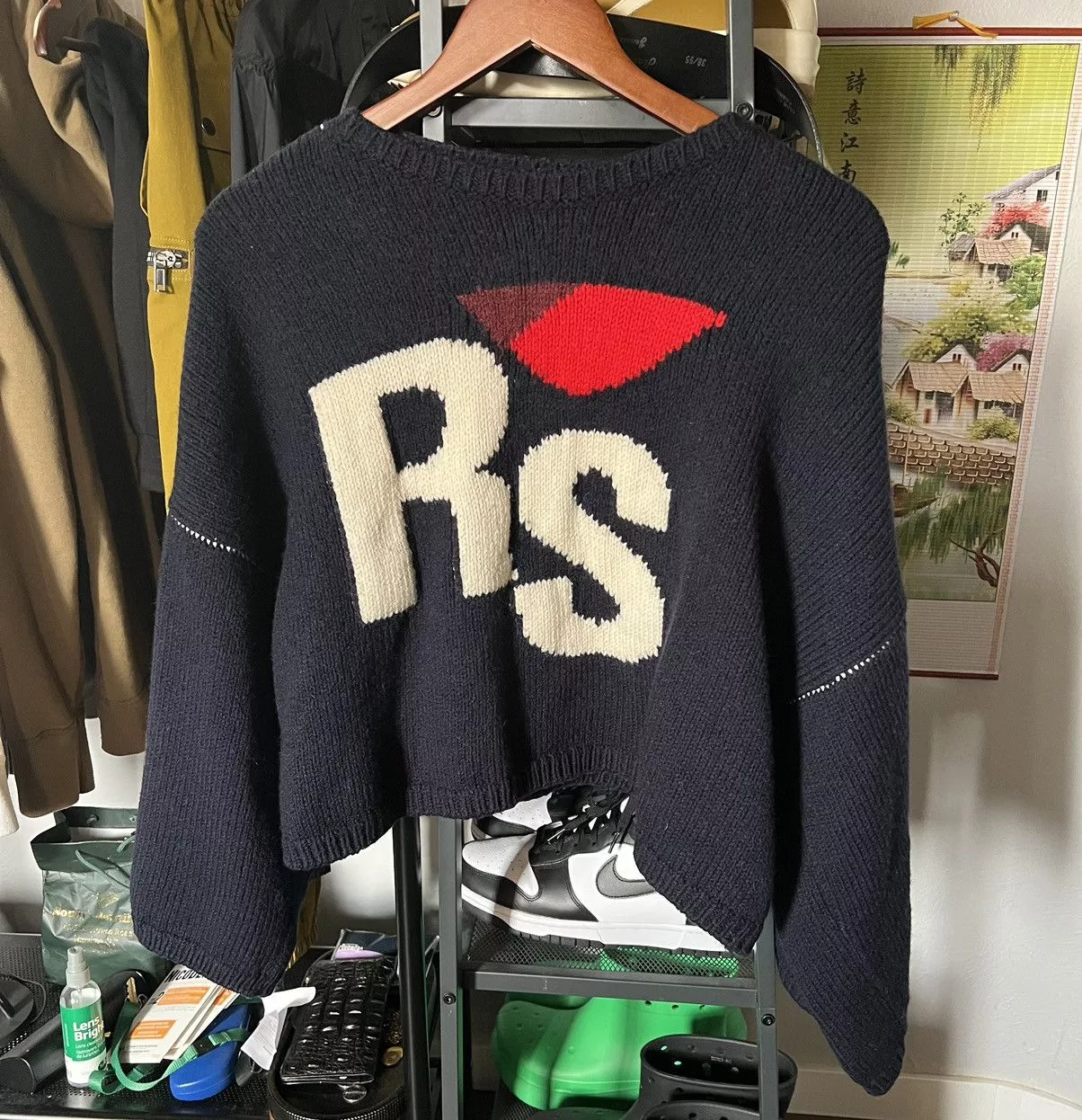 Raf Simons Sweaters Knitwear Raf Simons I love RS cropped sweater Blue