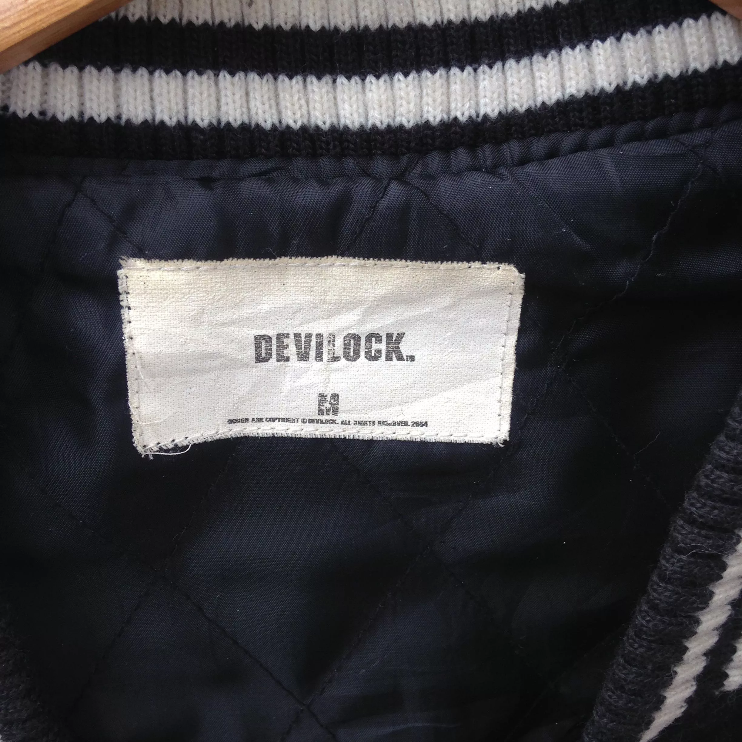Devilock Light Jackets Devilock × Vintage Devilock Anti Power Rebel Leather Sleeve Black