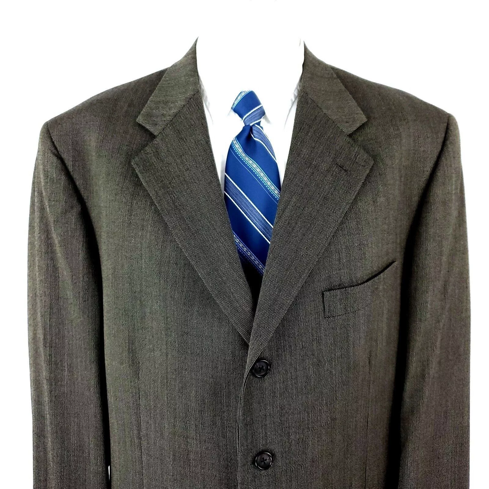 Givenchy Blazers Monsieur Givenchy Worsted Wool 4 Button Sport Coat 46L Brown
