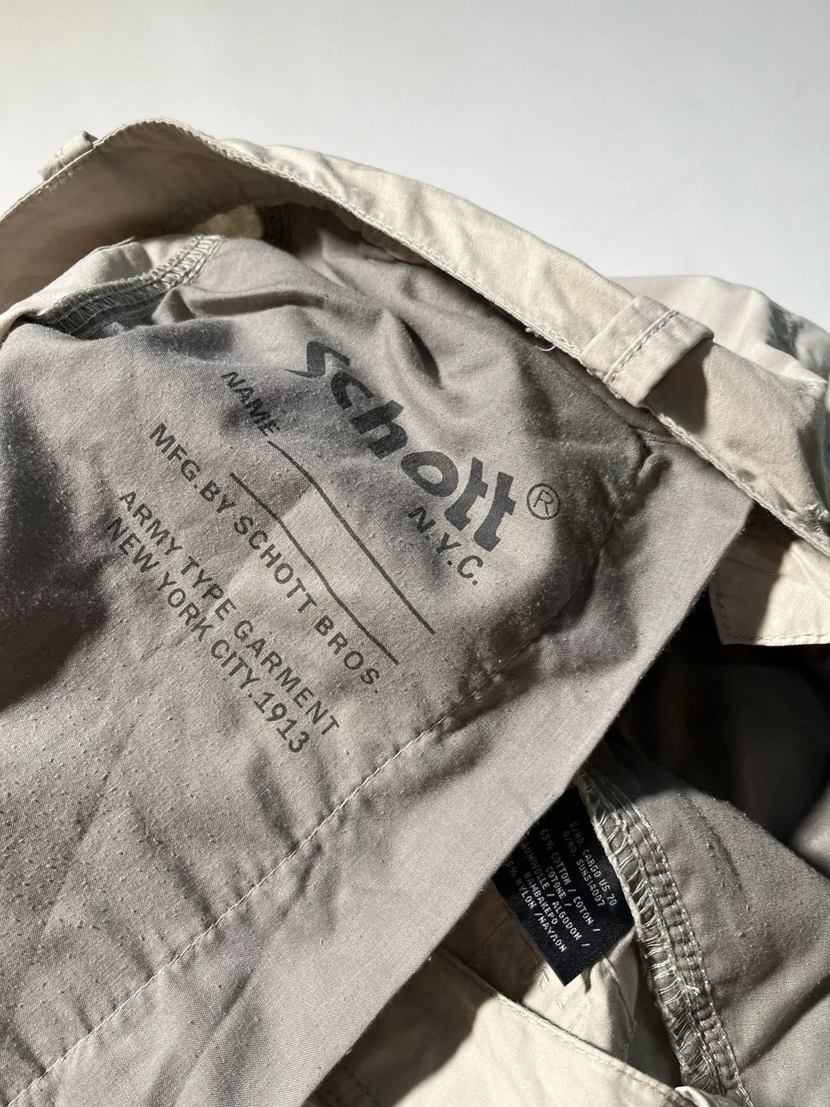 Schott Casual Pants Schott NYC military cargo pant Gray