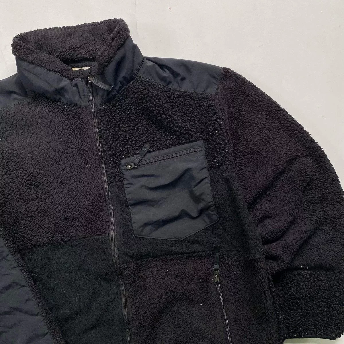 Engineered Garments Sweatshirts Hoodies Engineered Garments × Uniqlo Engineered Garments x Uniqlo Black Patchwork Fleece Tech