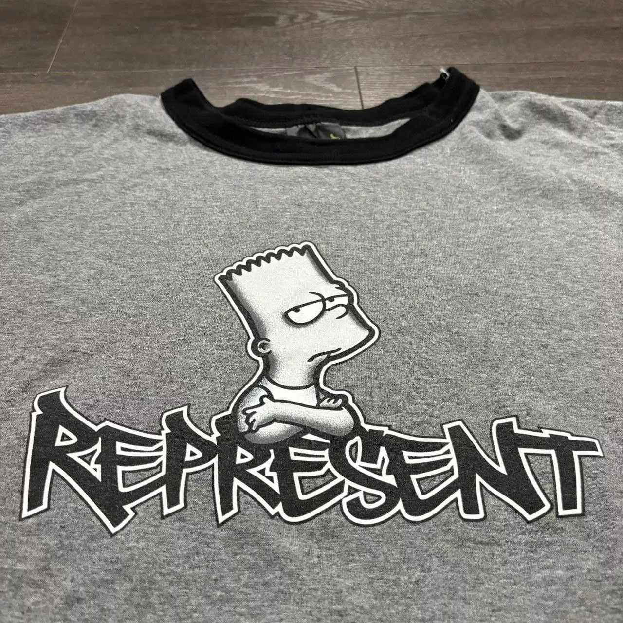 Changes Short Sleeve T Shirts Changes Vintage The Simpsons Bart Simpson Represent T Shirt 00s M Gray