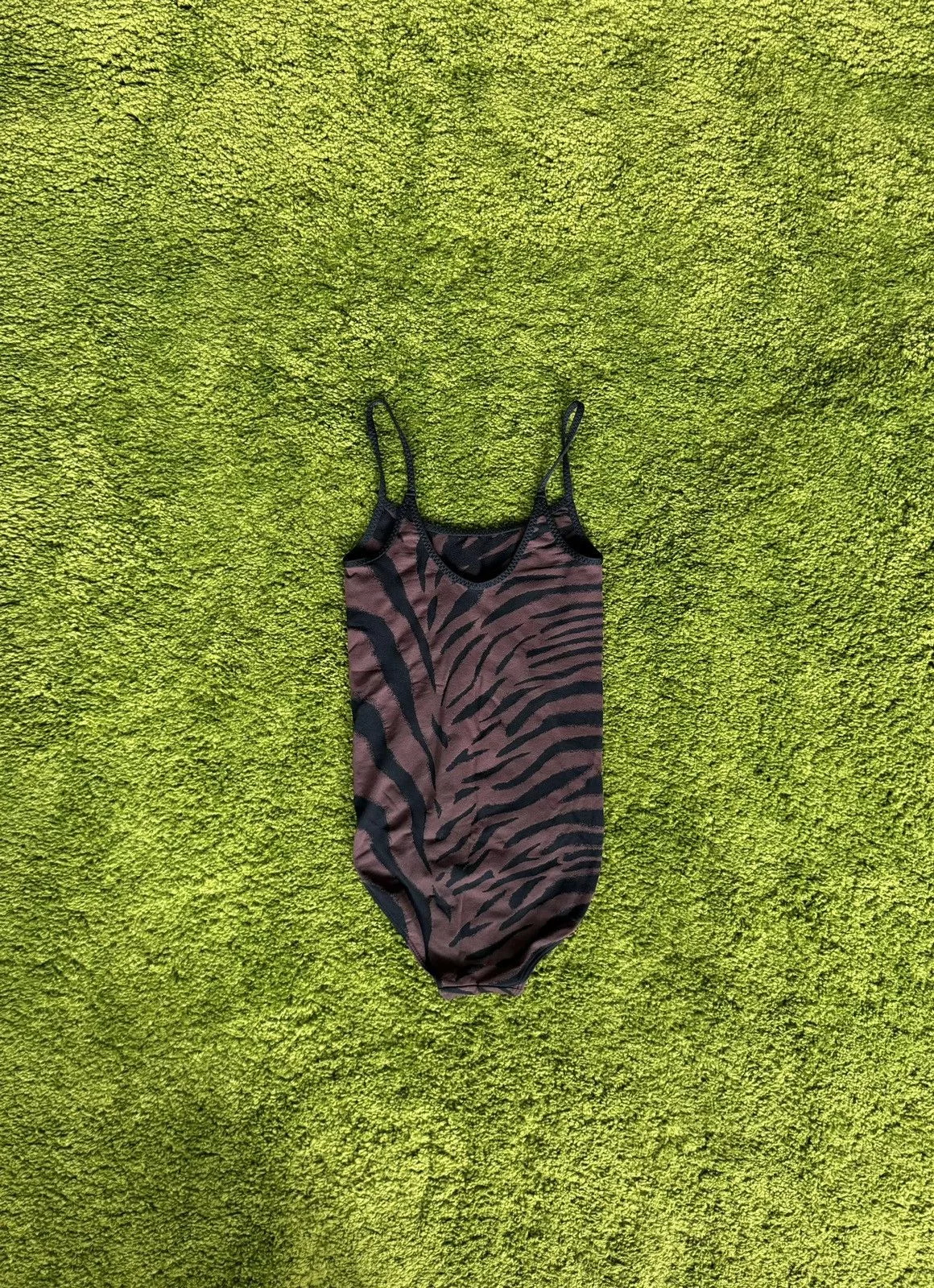 Designer Bodysuits Designer × Wolford Wolford avant garde tiger pattern bodysuit Brown Avant-Garde