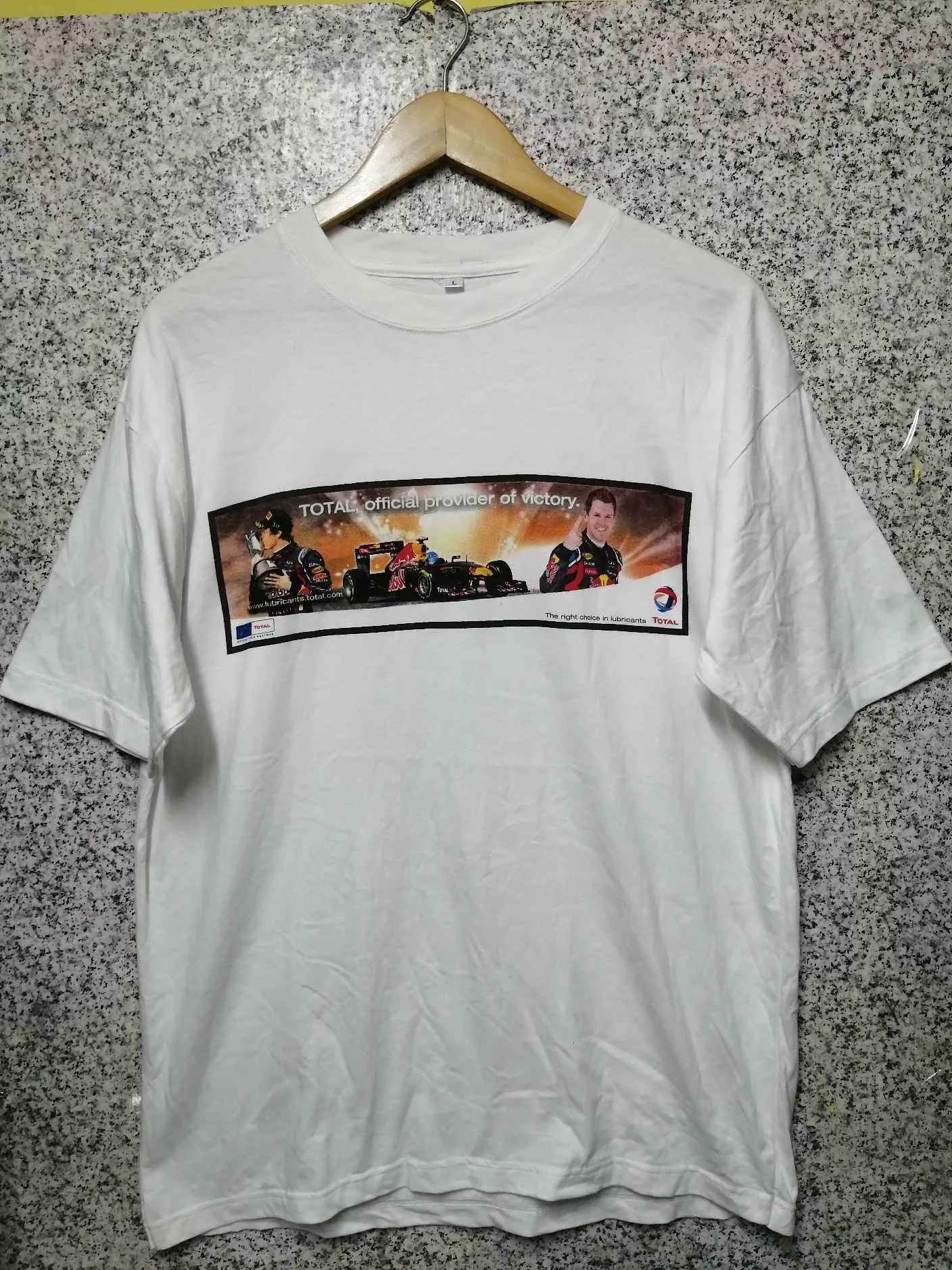 Formula 1 Short Sleeve T Shirts Formula 1 × Vintage 90S VINTAGE TOTAL RACING F1 VERY RARE White