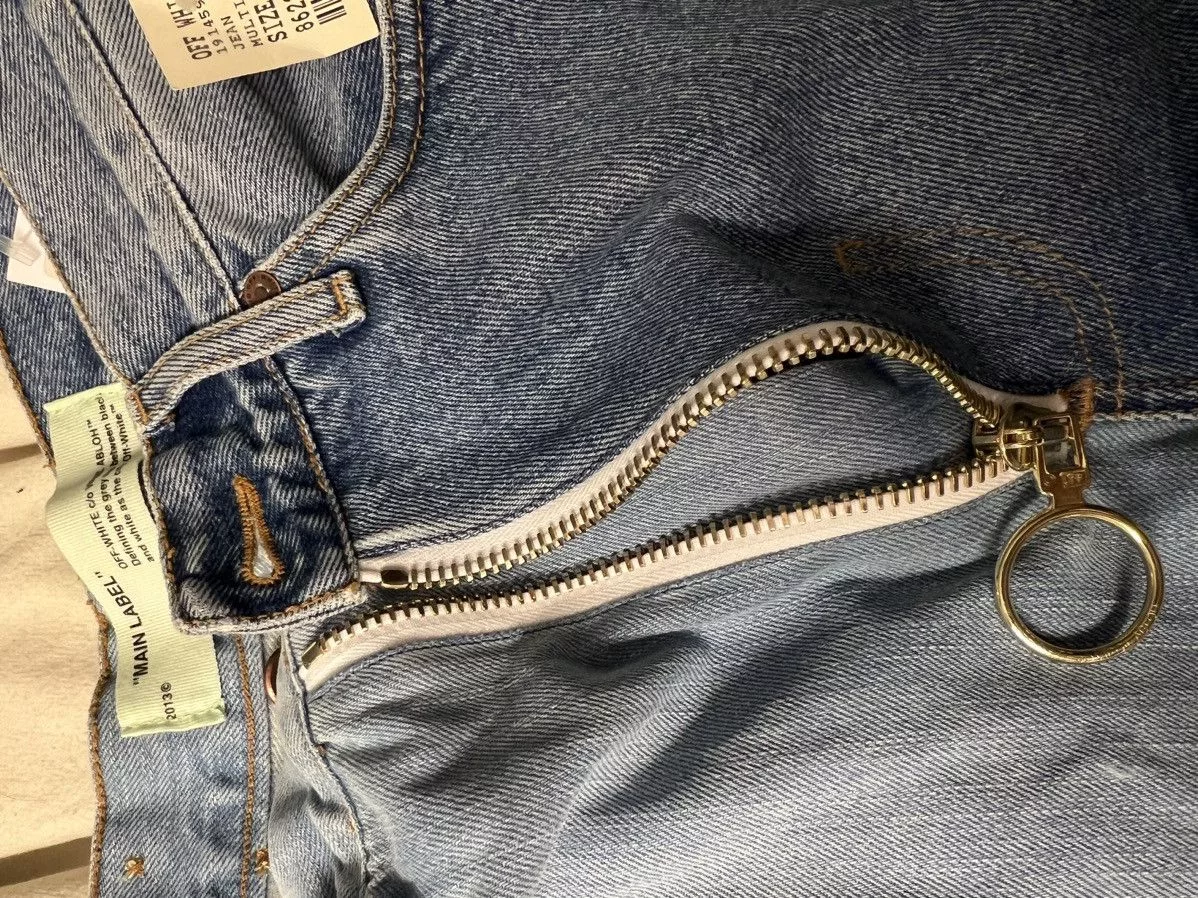Off-White Jeans OFF-WHITE Two Tone Mod.Split Split Baggy 5 Pocket Jeans Blue