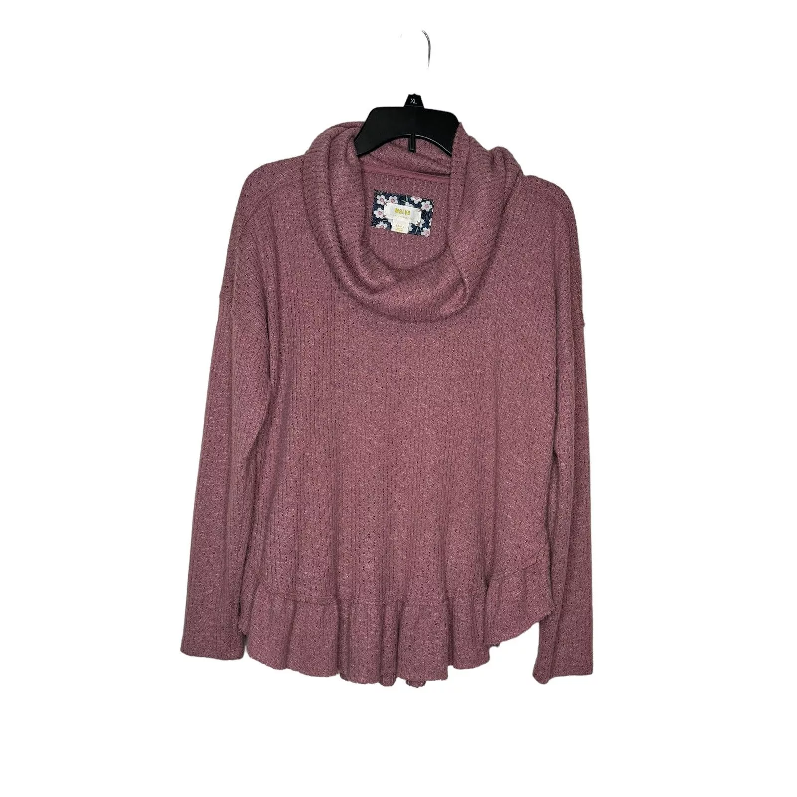 Anthropologie Sweaters Maeve Anthropologie Women's Sweater Ruffle Cowl Neck Small Pink