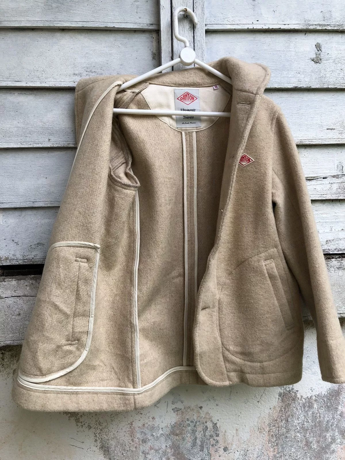 Danton Bombers Danton Wool Jacket Walnut Button White