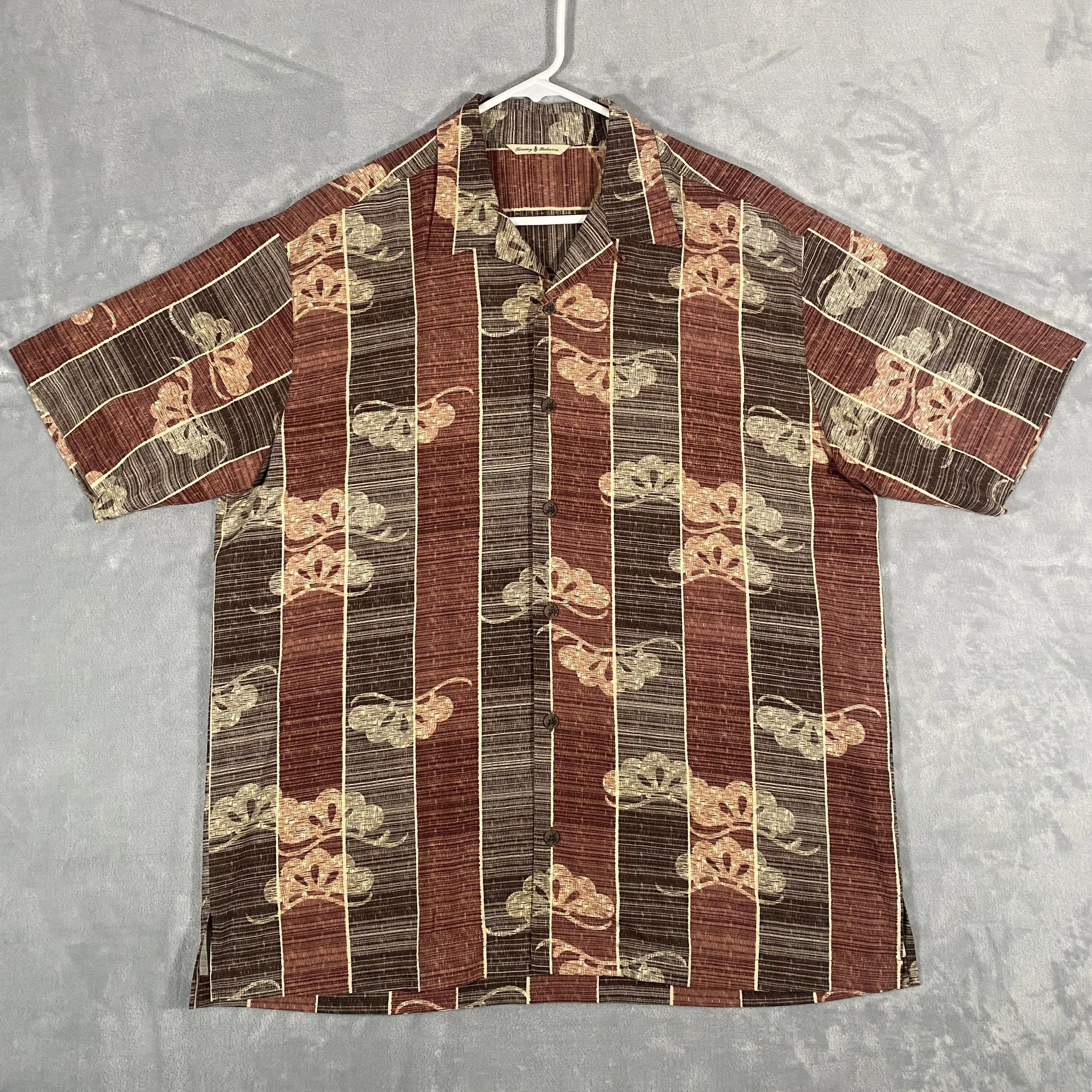 Tommy Bahama Shirts Button Ups Tommy Bahama 100% Silk Hawaiian Shirt Large SAMPLE PATTERN Short Slv NWOT Multi