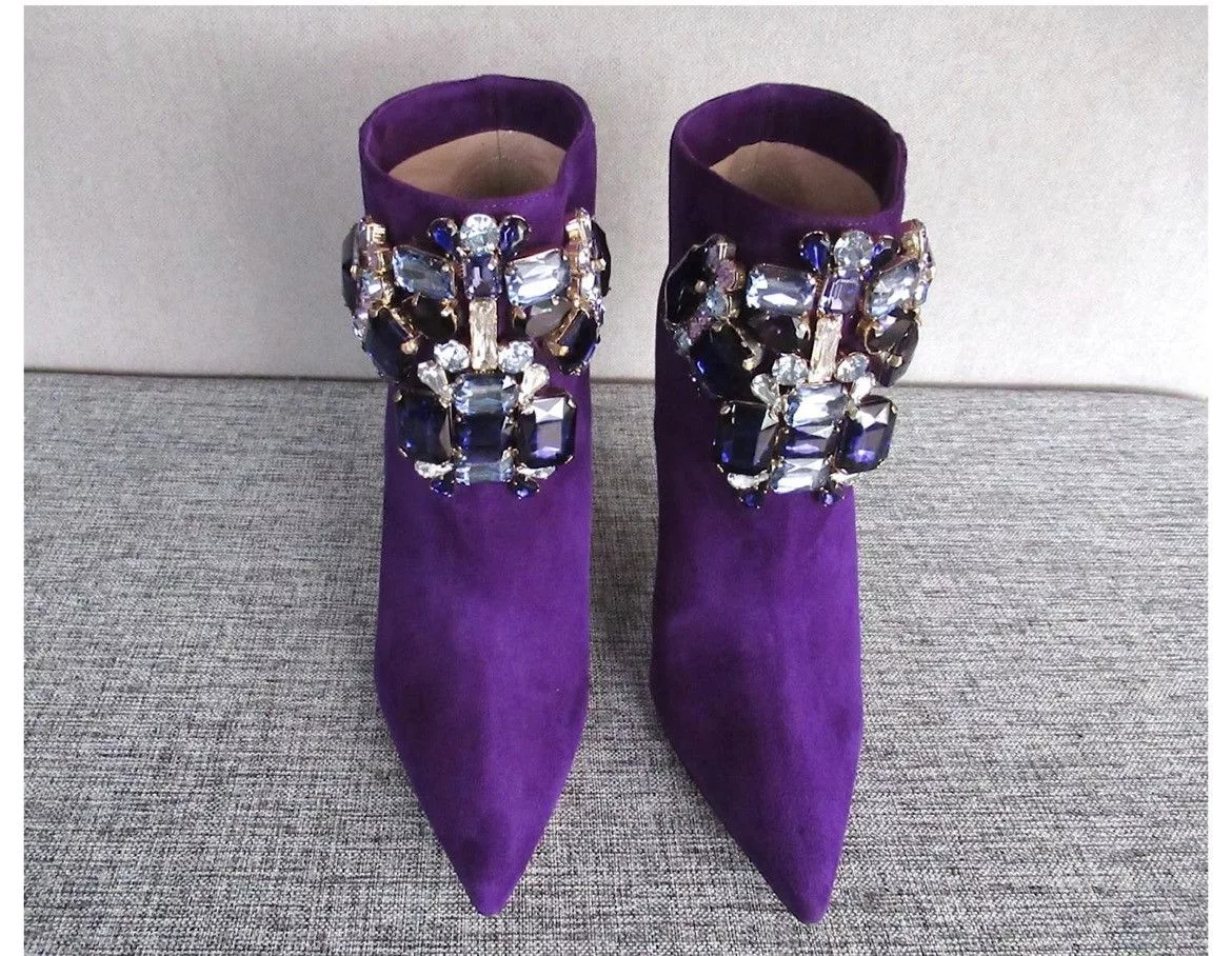 Dsquared2 Heels Dsquared2 purple suede and crystal