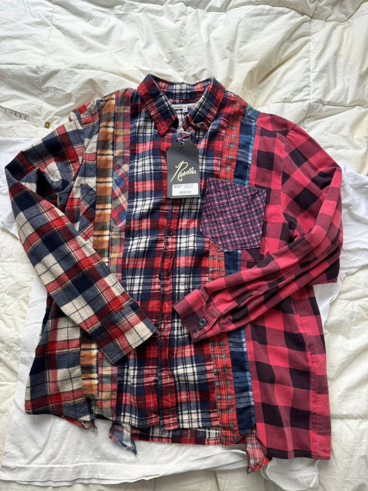 Needles Shirts Button Ups Needles 7 Cut Flannel Red