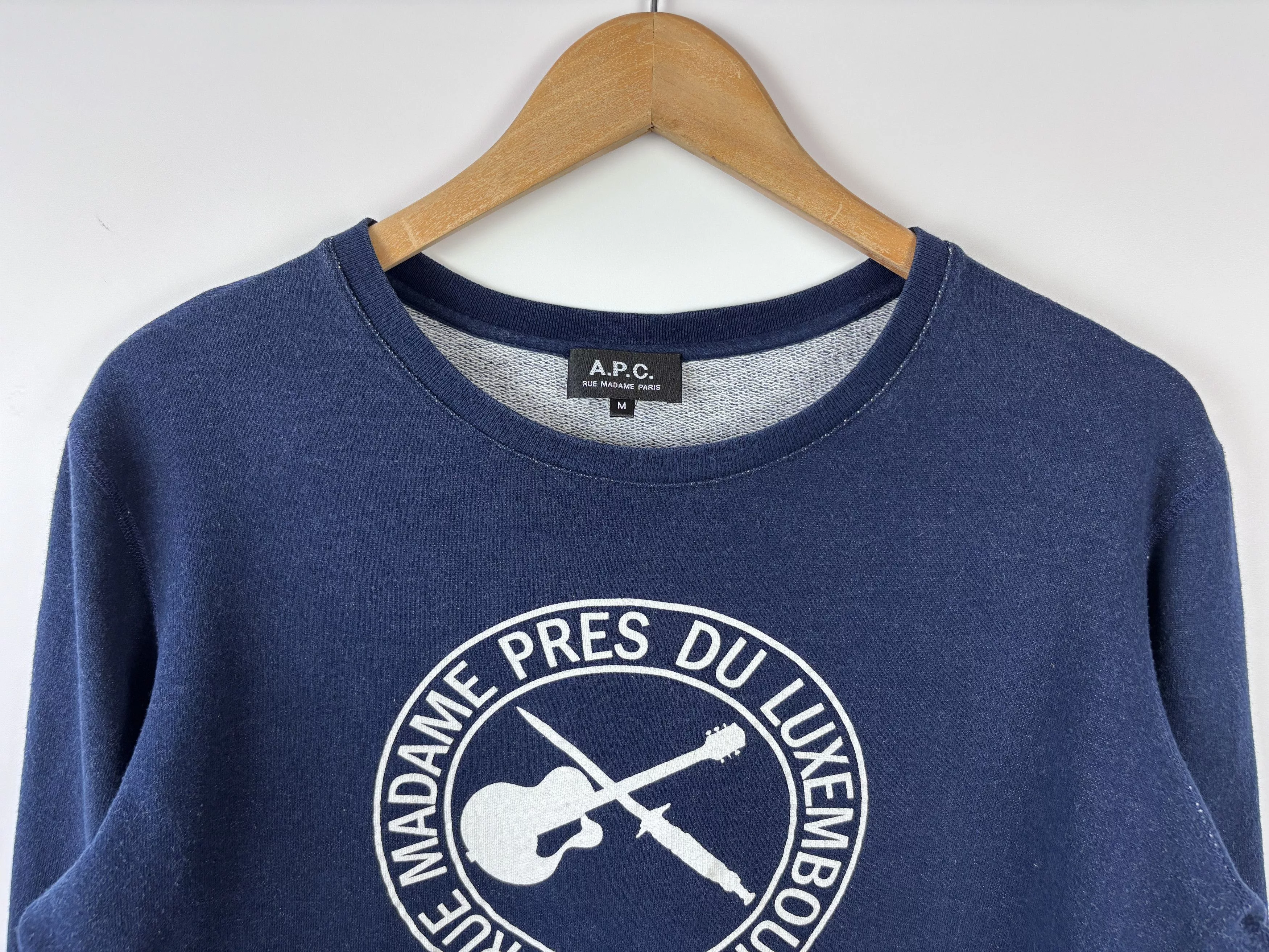 A.P.C. Sweatshirts Womens A.P.C. Longsleeve Sweatshirt Pullover Blue Size M