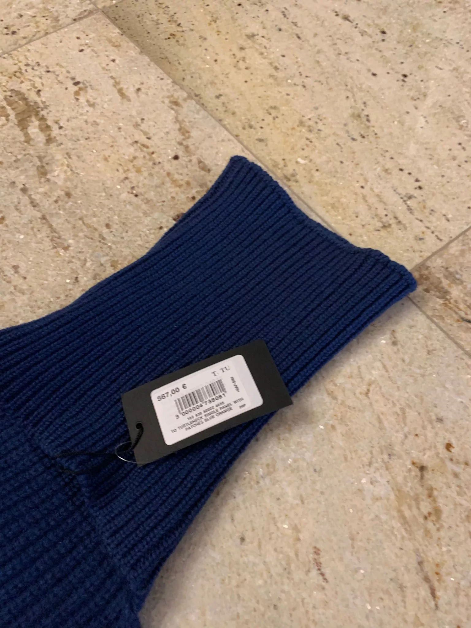 Raf Simons Periodicals Raf Simons TO Turtleneck Single Panel With Patches Blue