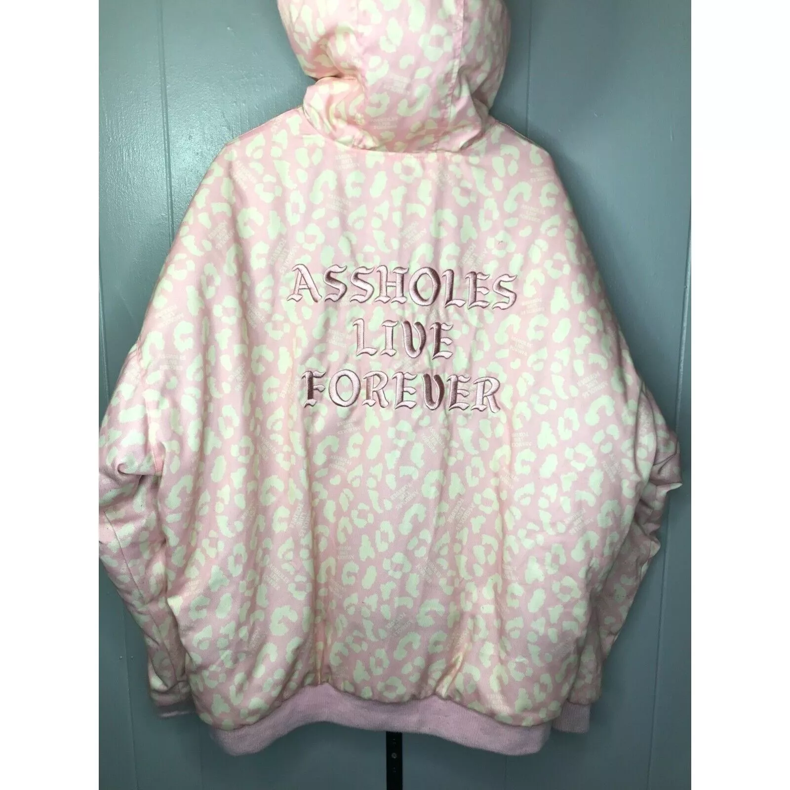 Other Bombers Other A**holes Live Forever ALF Pink Cheetah Puffer/Winter Jacket Streetwear