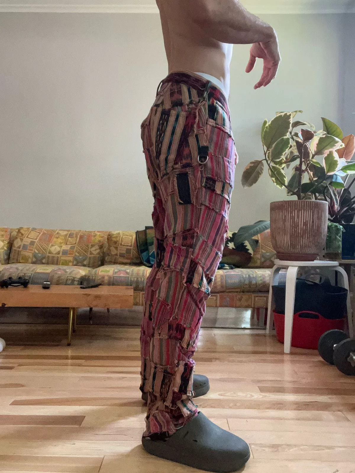Junya Watanabe Casual Pants SS 2005 Junya Watanabe Patchwork Scraps Mountaineering Pants Red