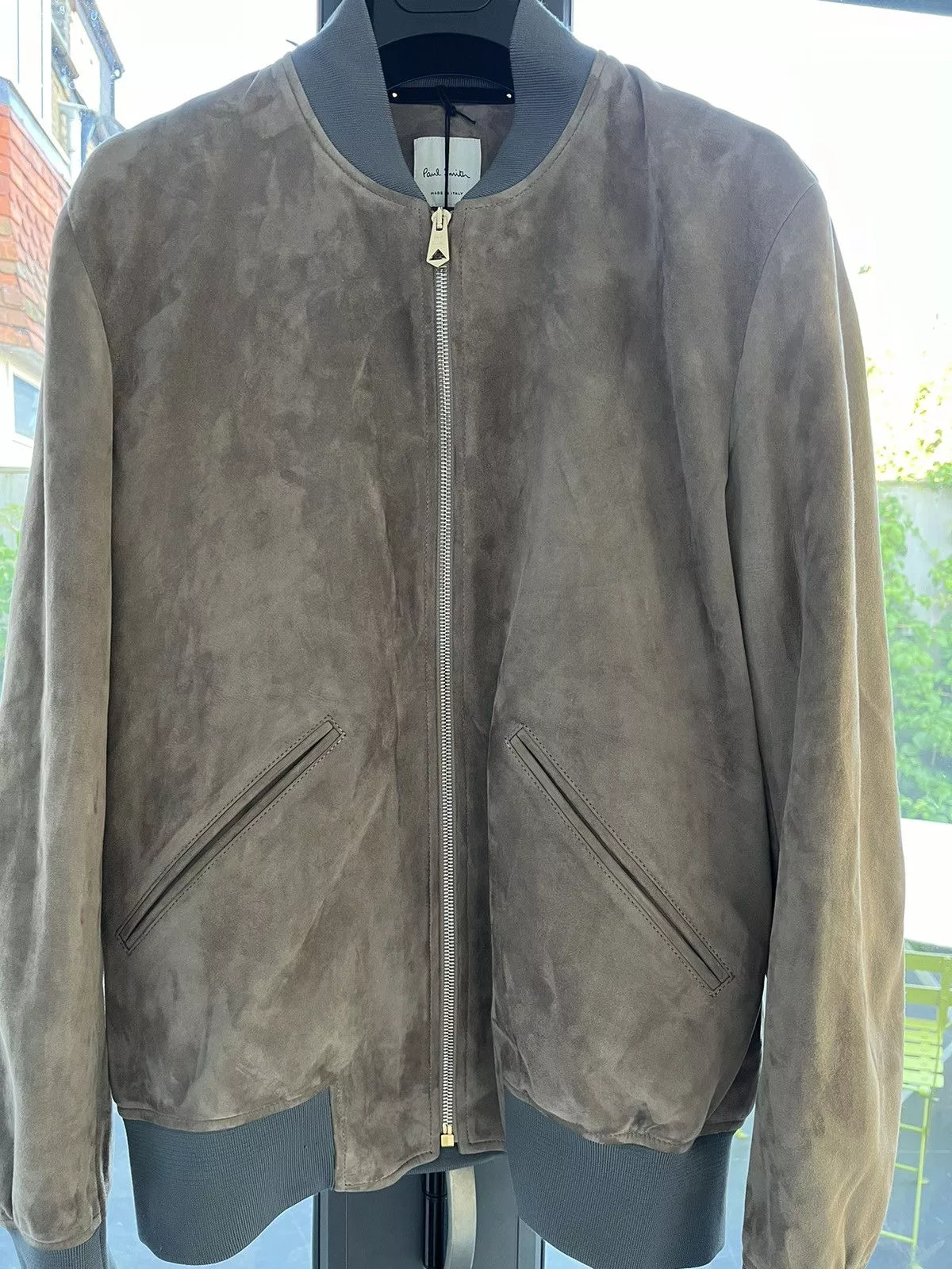 Paul Smith Bombers Paul Smith Taupe Beige Suede Bomber Jacket BNWT Small