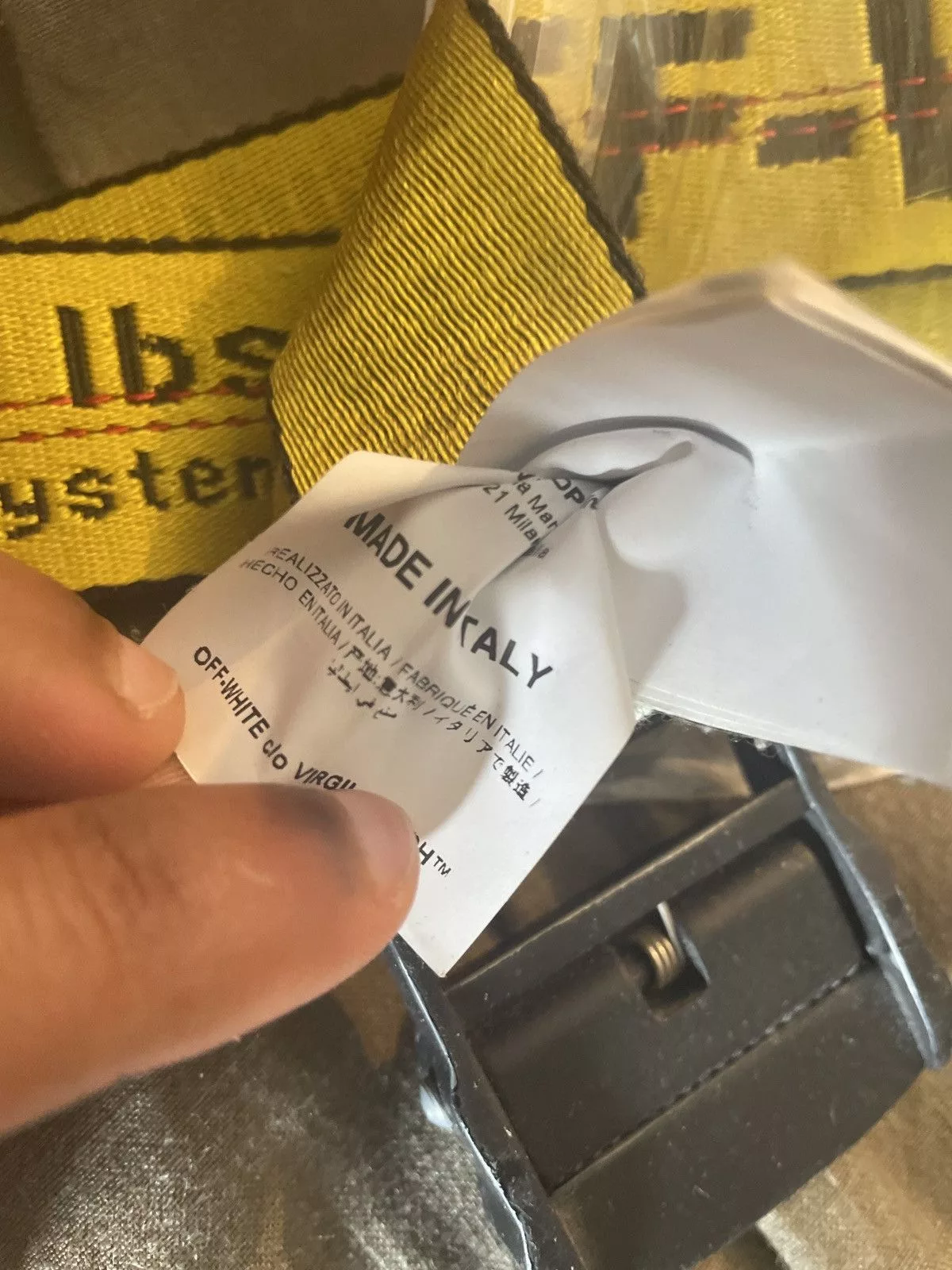 Off-White Belts Off-White Off white Belt Yellow