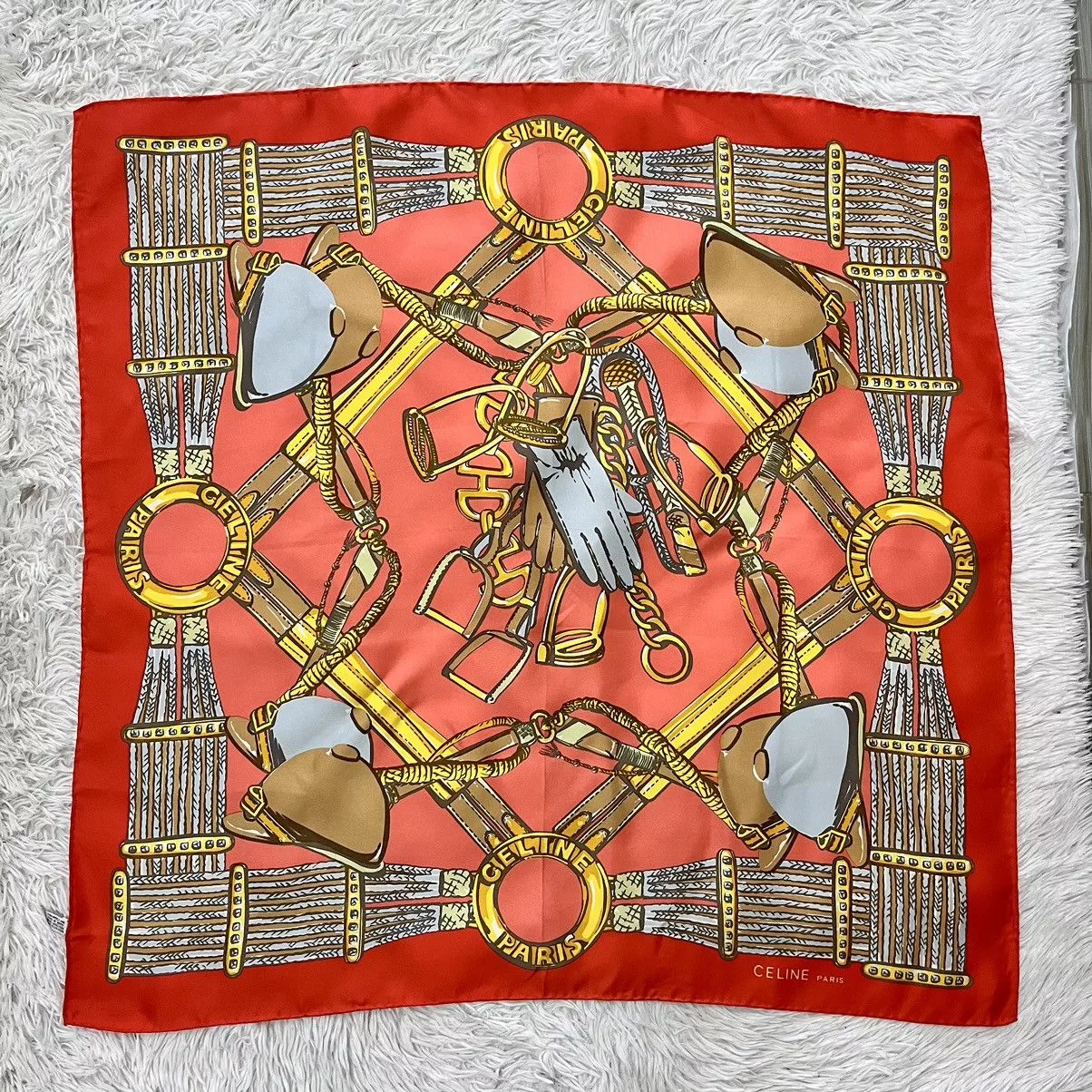 Celine Scarves Celine silk scarves Orange