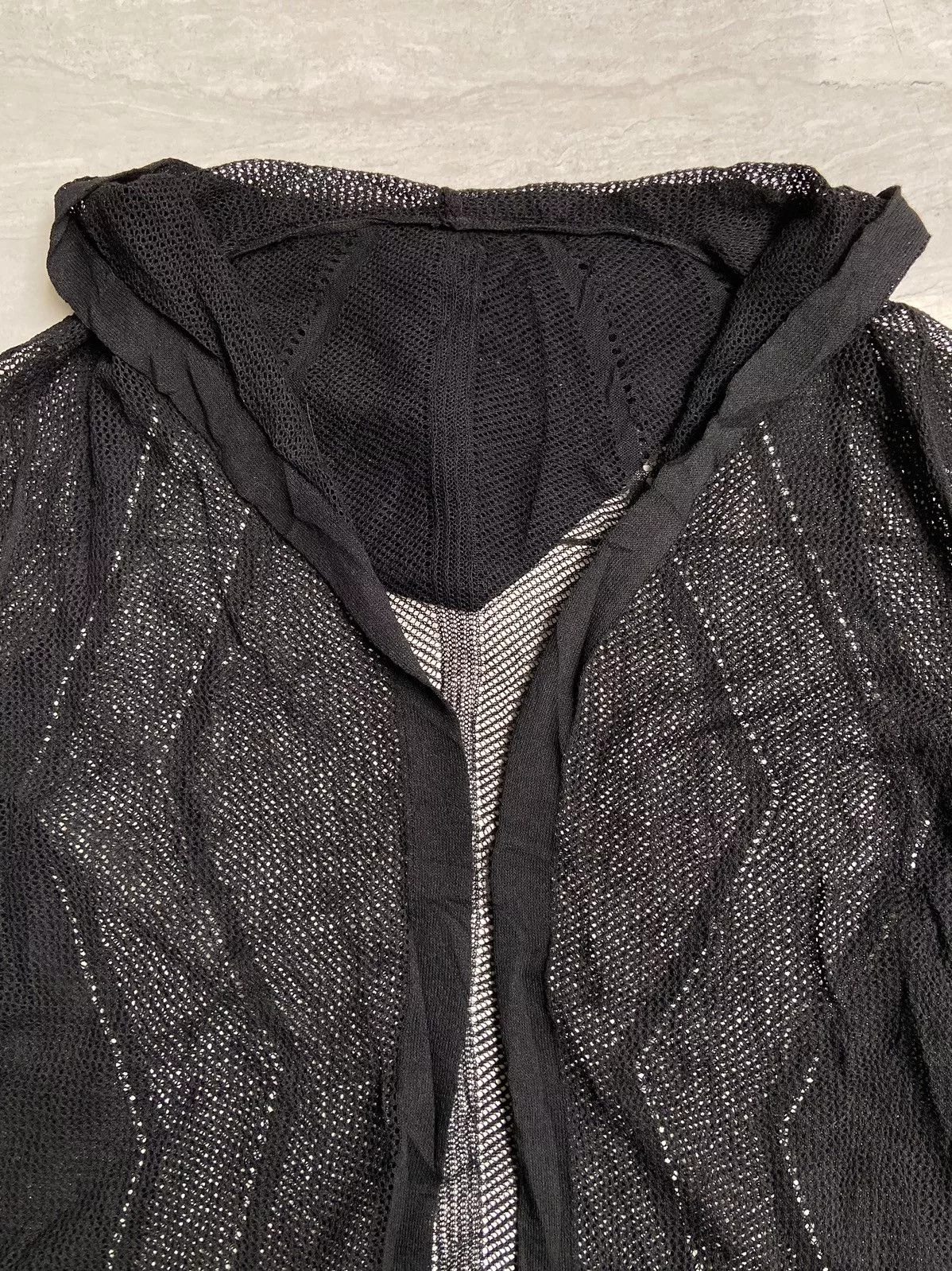 Designer Light Jackets Designer LINEA FORMICA Black Mesh Cardigan Vintage
