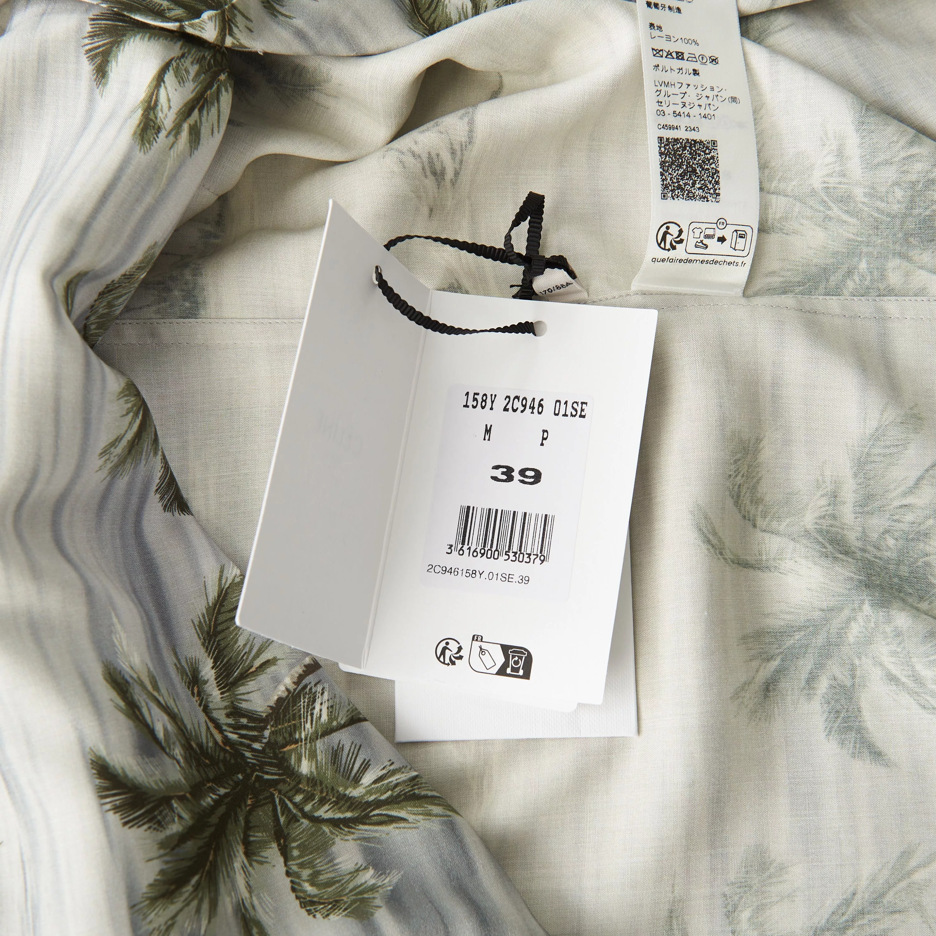 Celine Shirts Button Ups Celine Loose Hawaiian Shirt - Archipelago Print Viscose Gray
