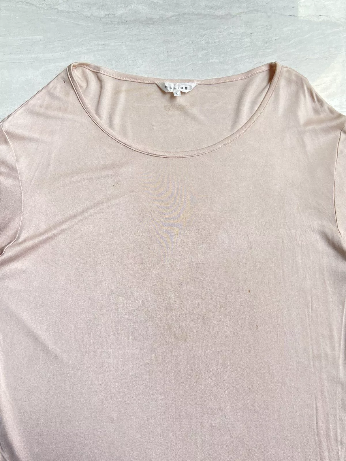 Celine Long Sleeve T Shirts CELINE Pink Long Sleeve T-shirt Streetwear
