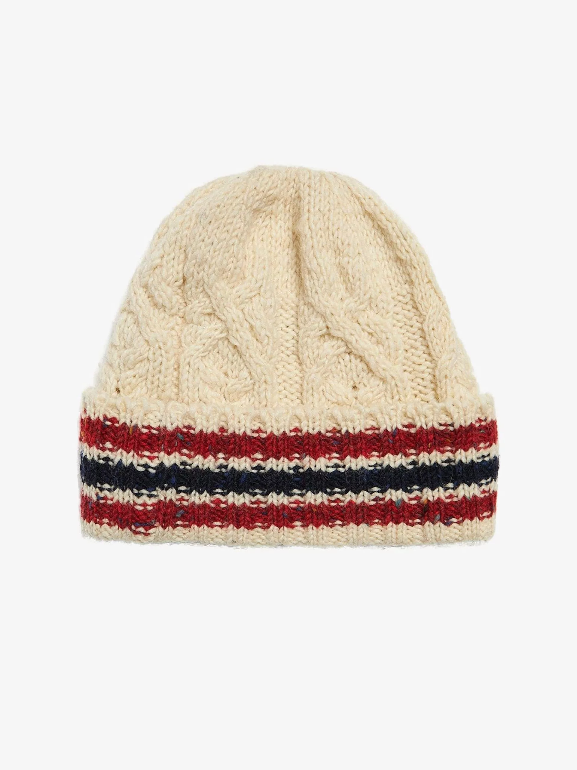 Thom Browne Hats Thom Browne Cream Pattern Knitted Woool Hat Multi