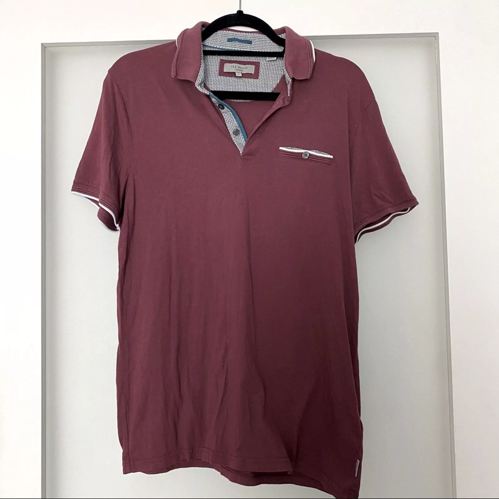 Ted Baker Polos Ted Baker burgundy red short sleeve polo shirt size 4 USA L