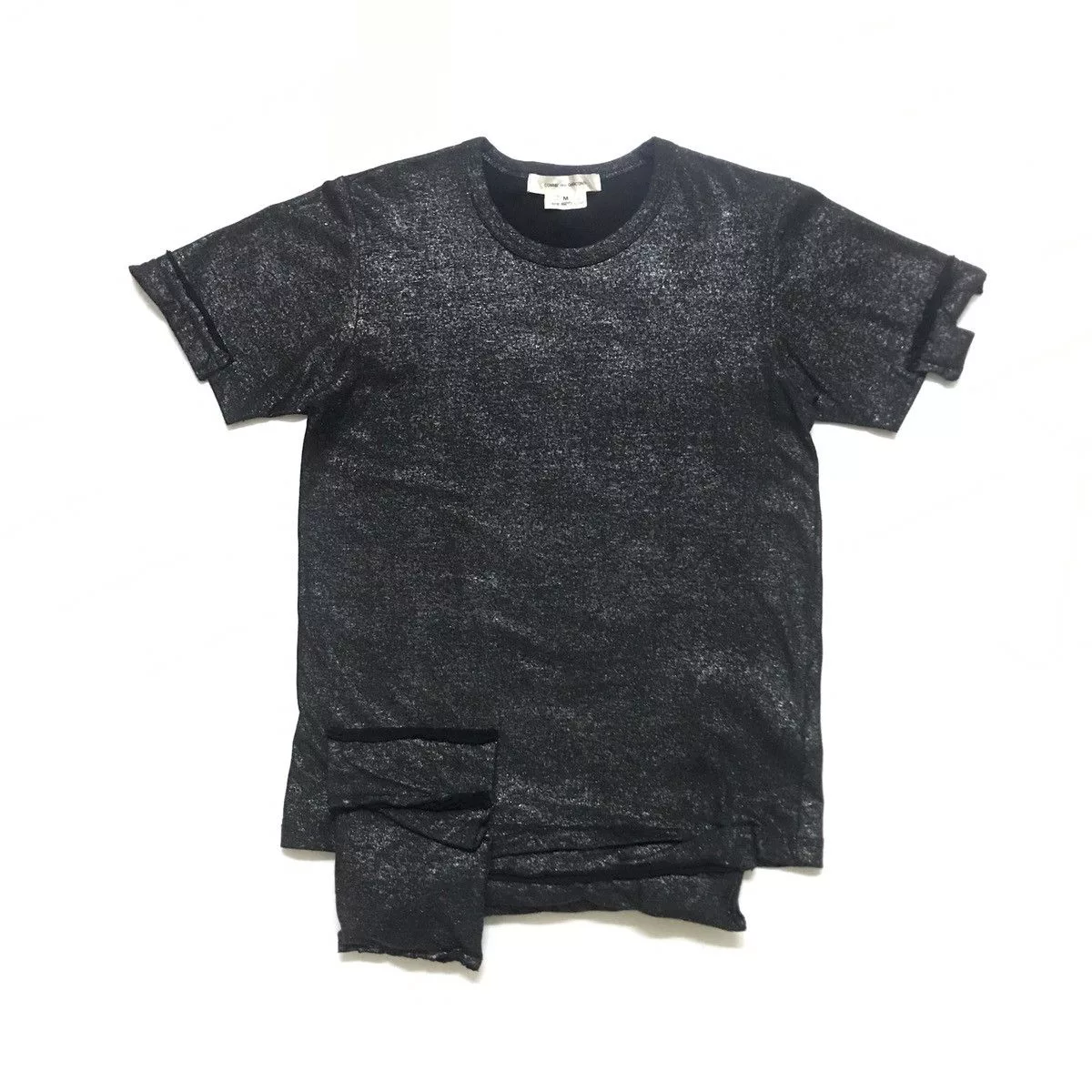 Comme des Garcons Short Sleeve T Shirts Comme des Garcons Cut & Sew Glitter Shirt Black