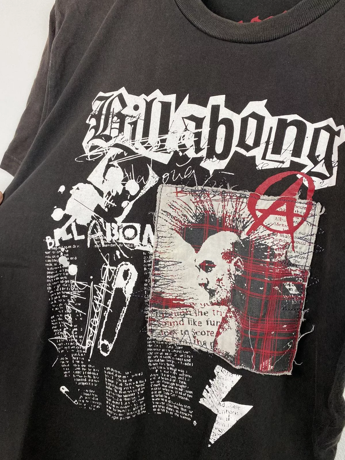 Billabong Short Sleeve T Shirts Billabong × Seditionaries Billabong Anarchy Punk T-shirt Black