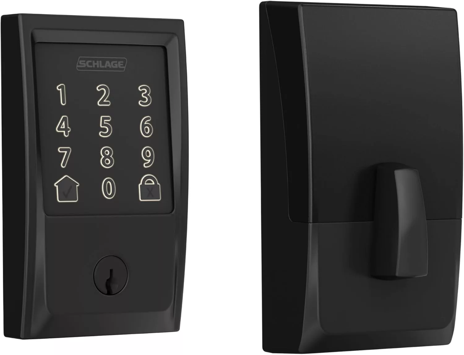 Schlage Encode Smart WiFi Deadbolt Keyless Entry Touchscreen Works with Alexa Google Airbnb Matte Black