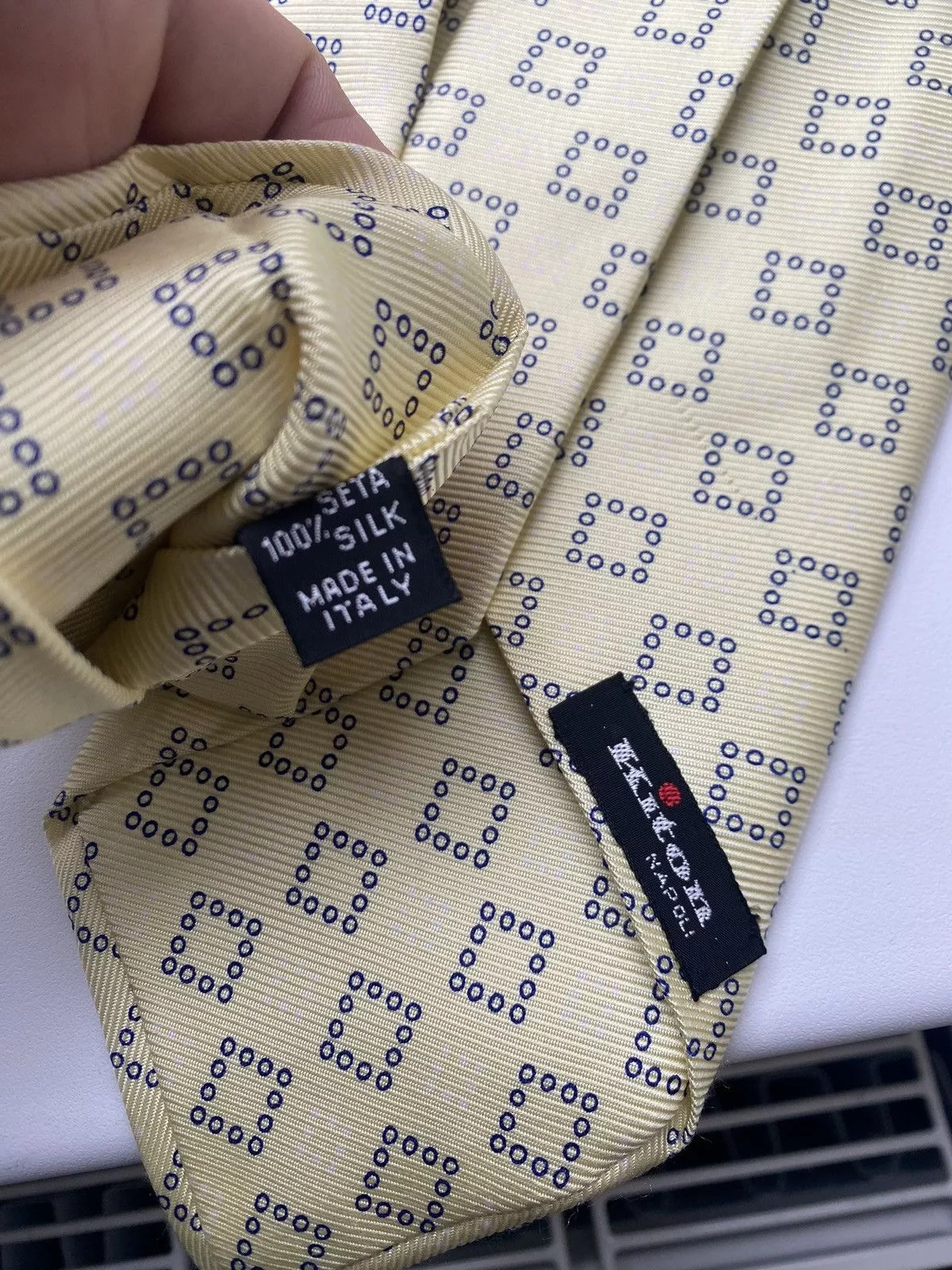 Designer Ties Pocketsquares Designer × Kiton Kiton Tie Luxury Yellow