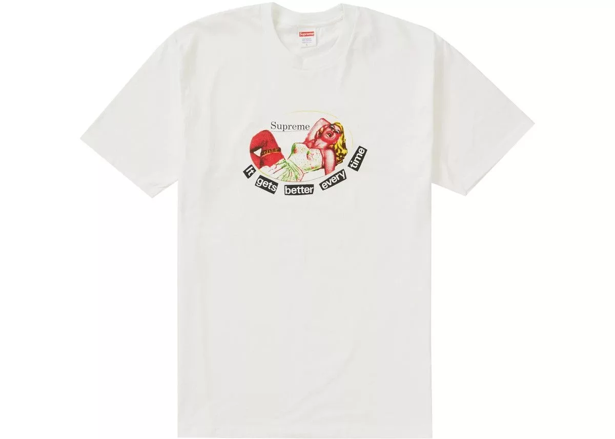 Supreme Short Sleeve T Shirts Supreme It Gets Better Every Time Tee White