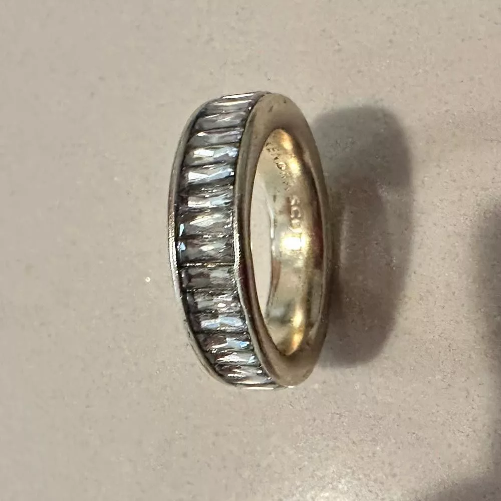 Kendra Scott Rings Kendra Scott Jack Band Ring Gold Clear Nano Crystal Size 7