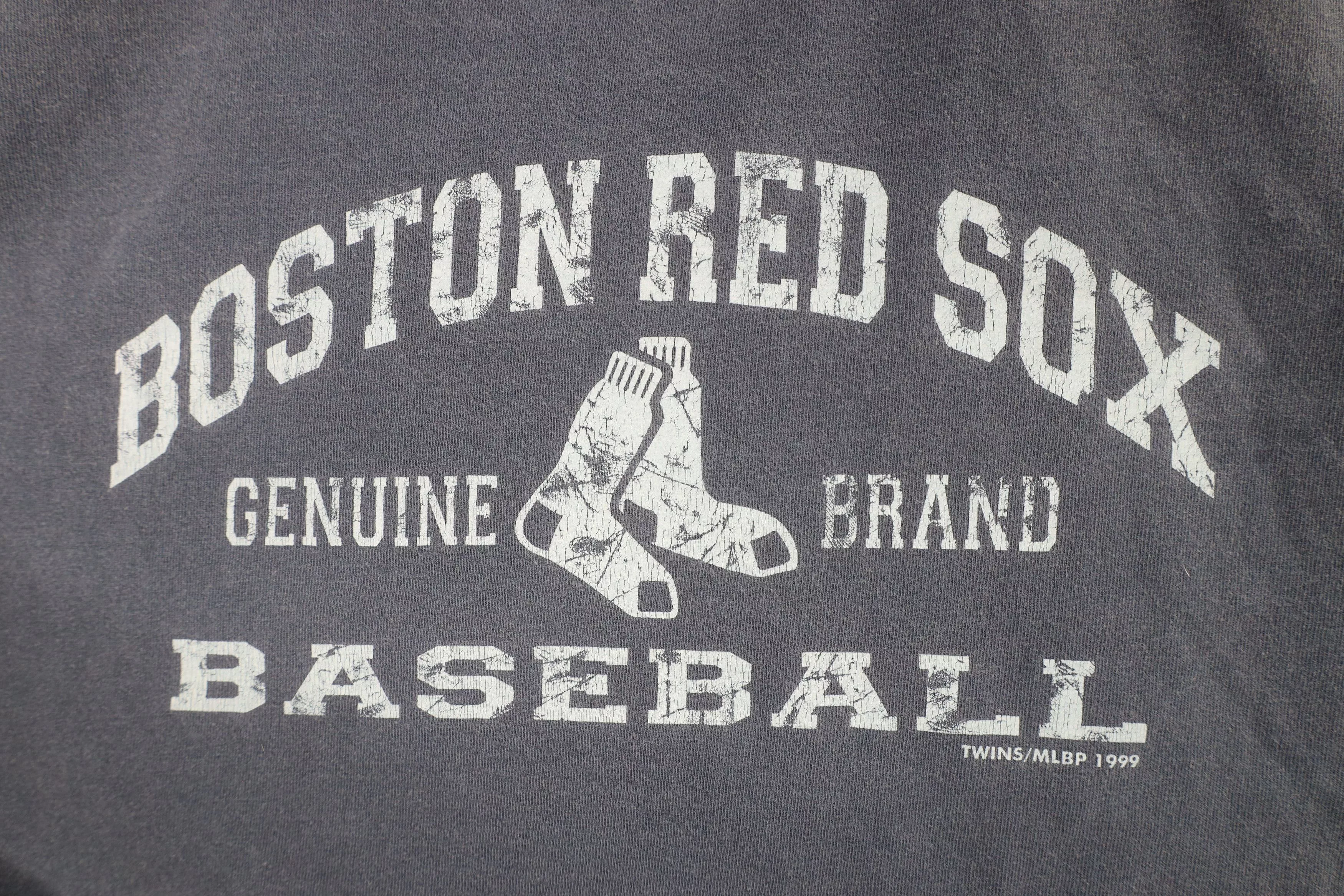 Vintage Long Sleeve T Shirts Vintage 90s Boston Red Sox Baseball Long Sleeve T-Shirt USA Blue