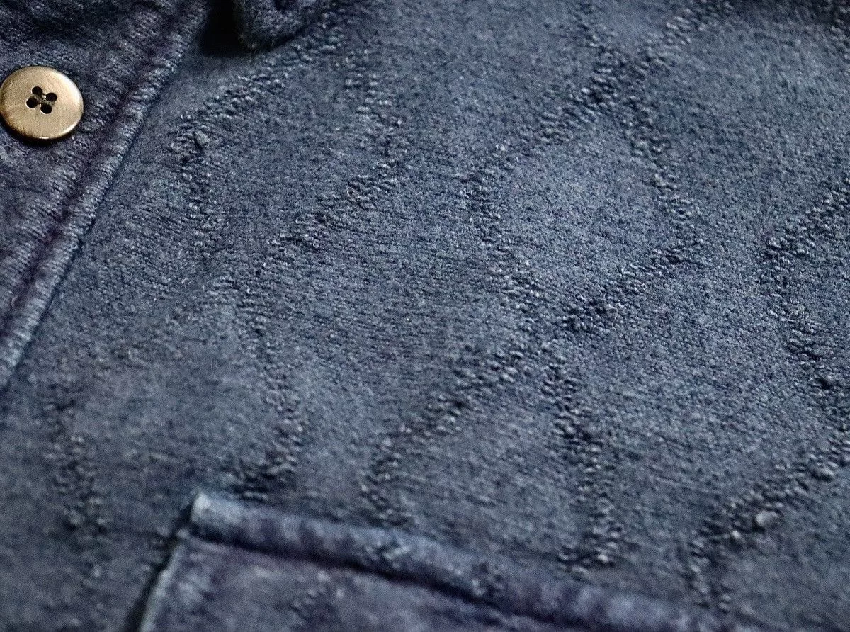 Visvim Shirts Button Ups Visvim ICT Black Elk Flannel Sashiko Blue