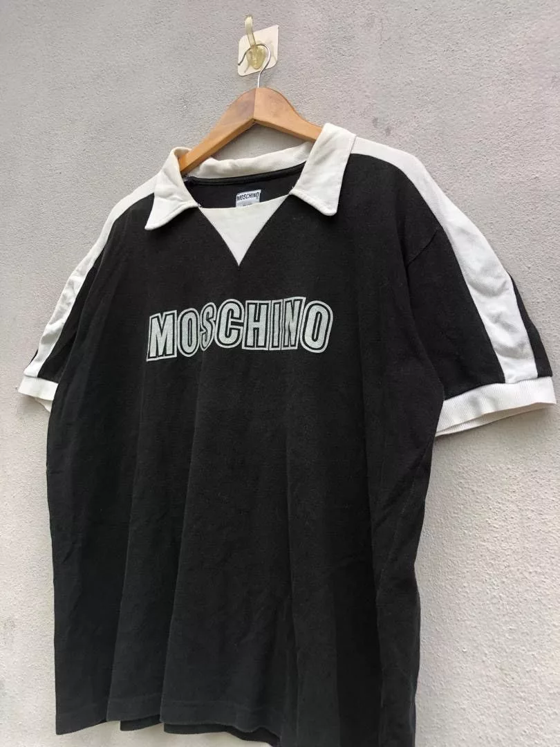 Moschino Short Sleeve T Shirts Moschino Jeans Logo Tee Black