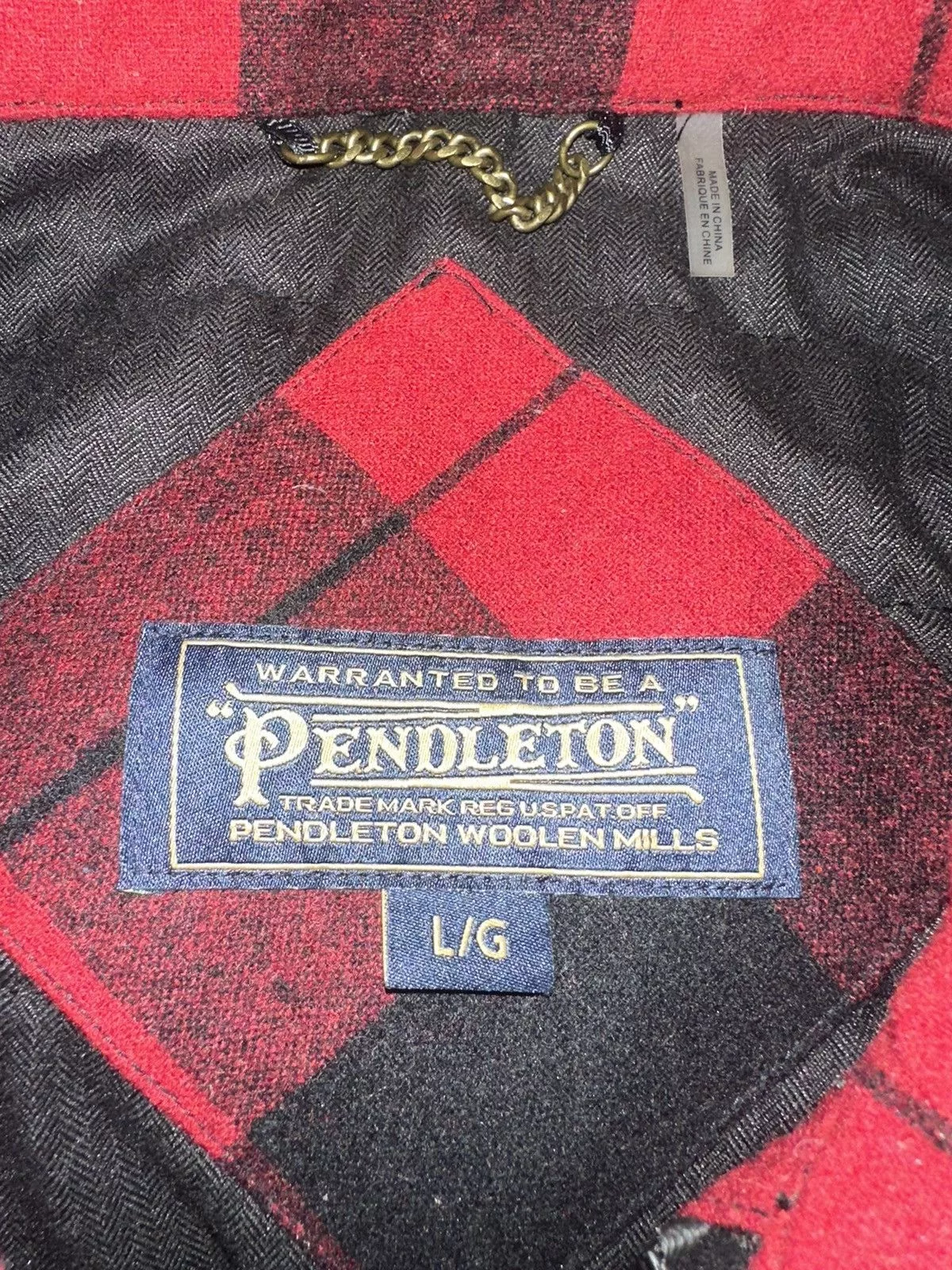 Pendleton Light Jackets Pendleton Red & Black plaid wool jacket button and zipper